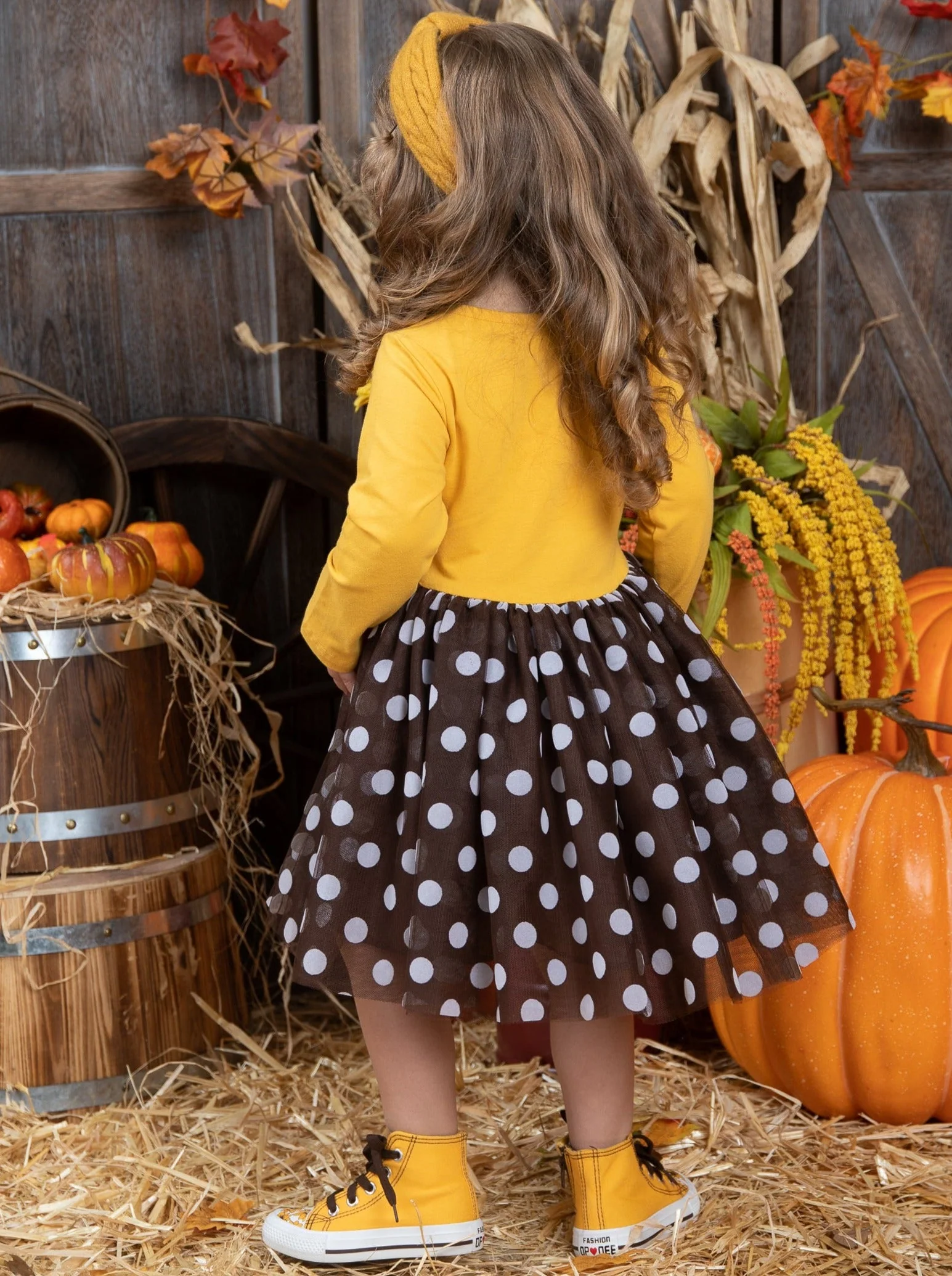 Thankful Turkey Polka Dot Tutu Dress - Image 6
