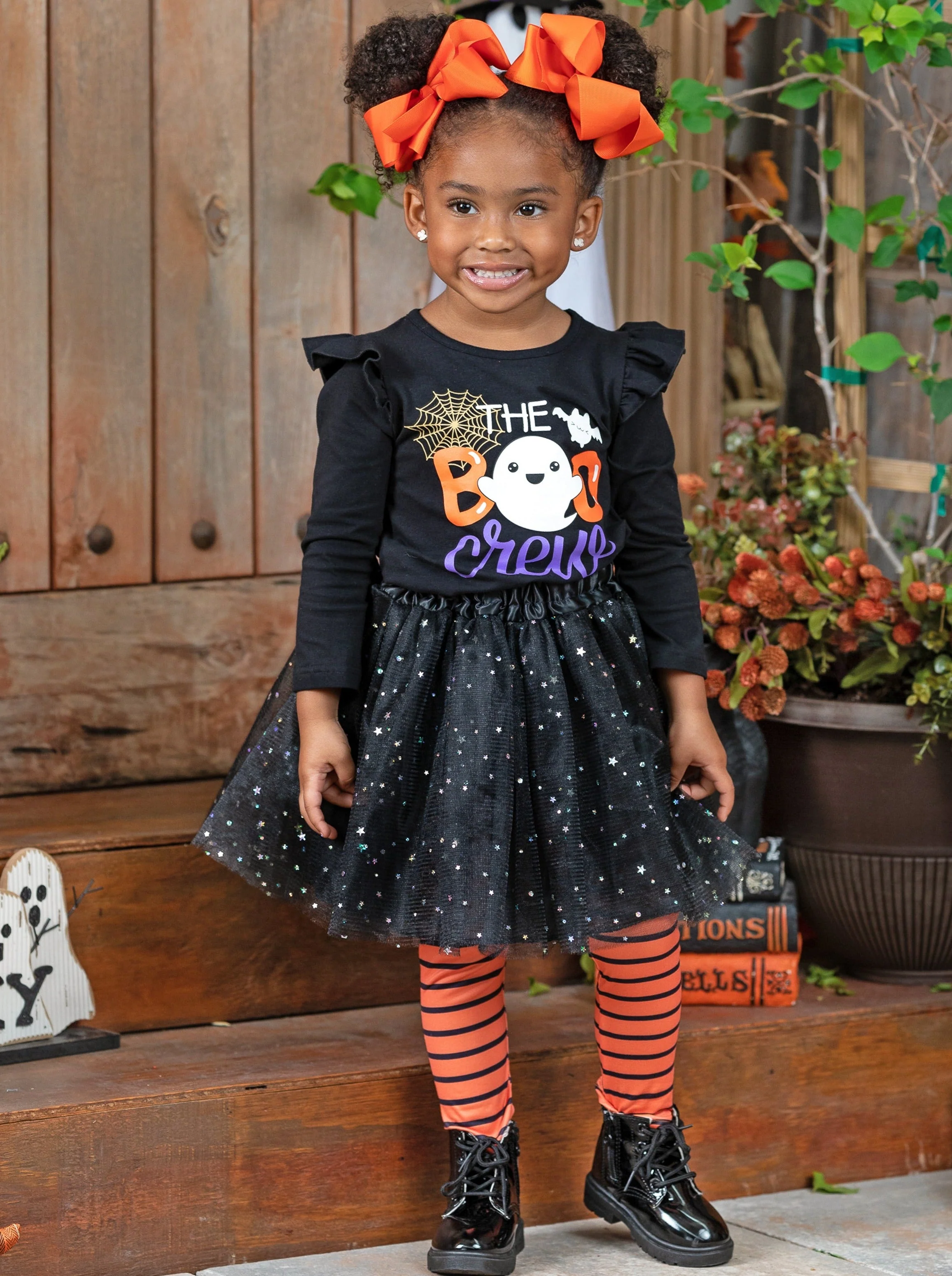 The Boo Crew Top, Sparkle Tutu, and Legging Set - Image 2