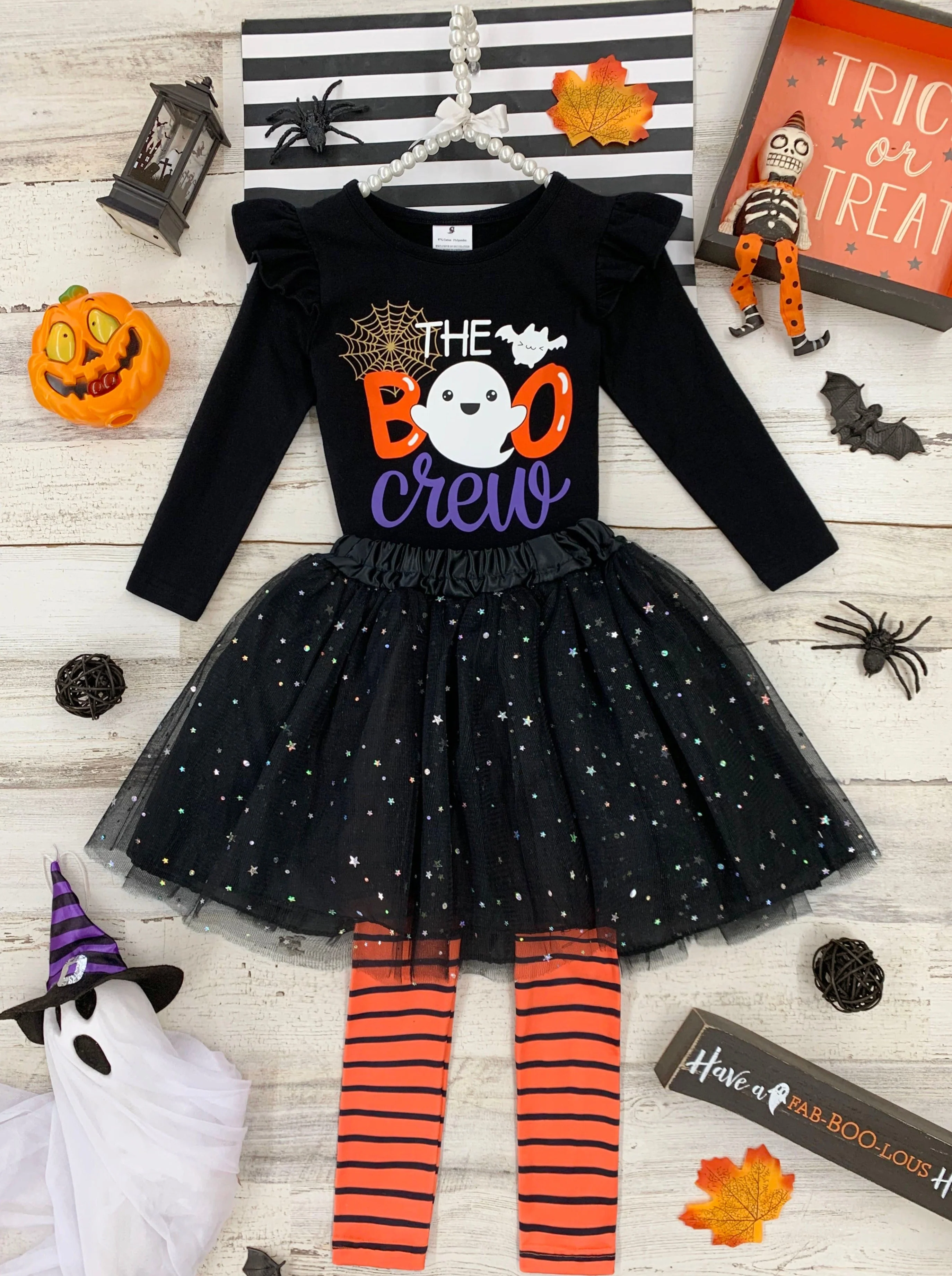The Boo Crew Top, Sparkle Tutu, and Legging Set - Image 3