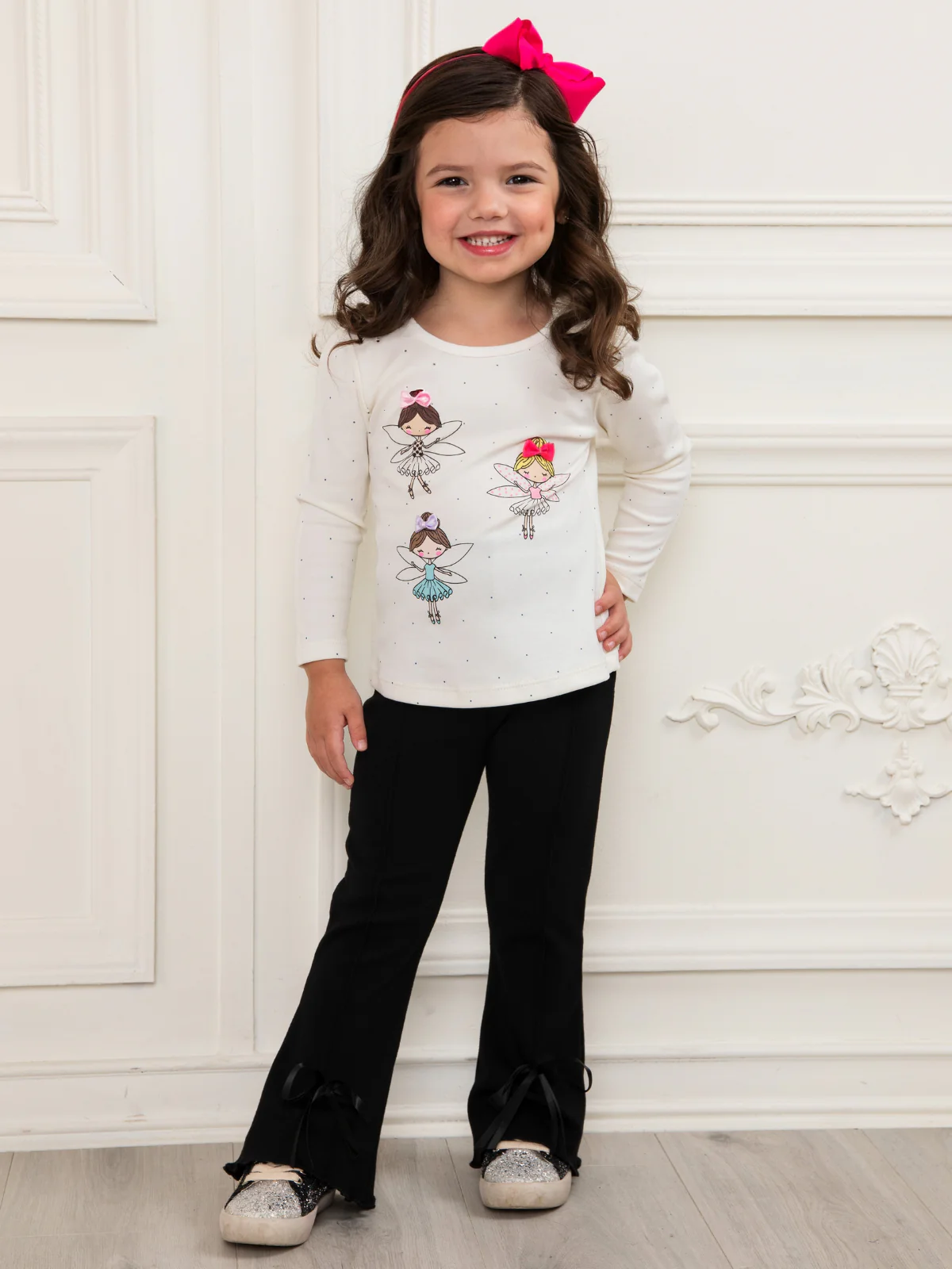 Fairy Friends Sparkle Slim Fit Sleeve Top - Image 3