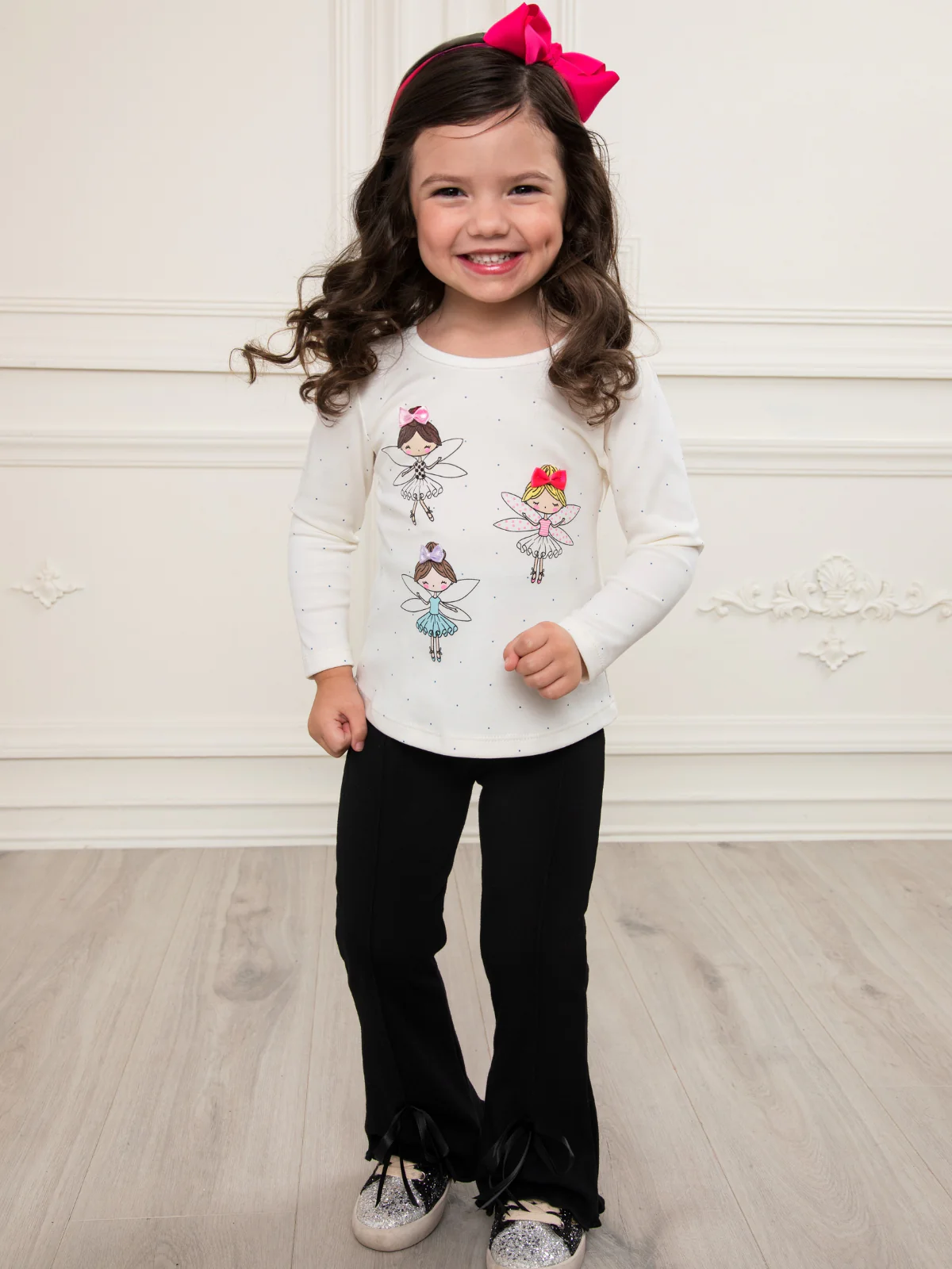 Fairy Friends Sparkle Slim Fit Sleeve Top - Image 4