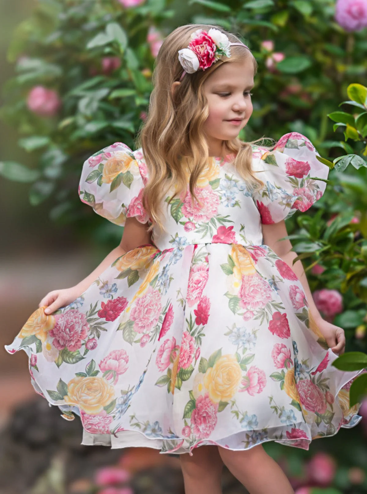 Fresh and Dreamy Puff Sleeve Floral Dress - Image 4