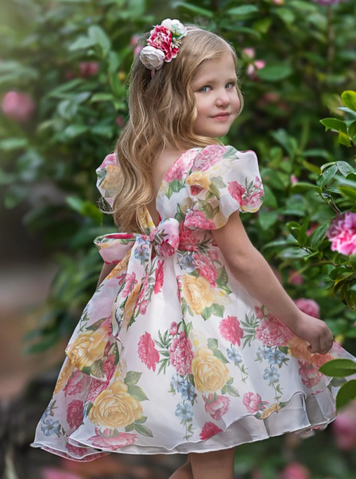 Fresh and Dreamy Puff Sleeve Floral Dress - Image 5