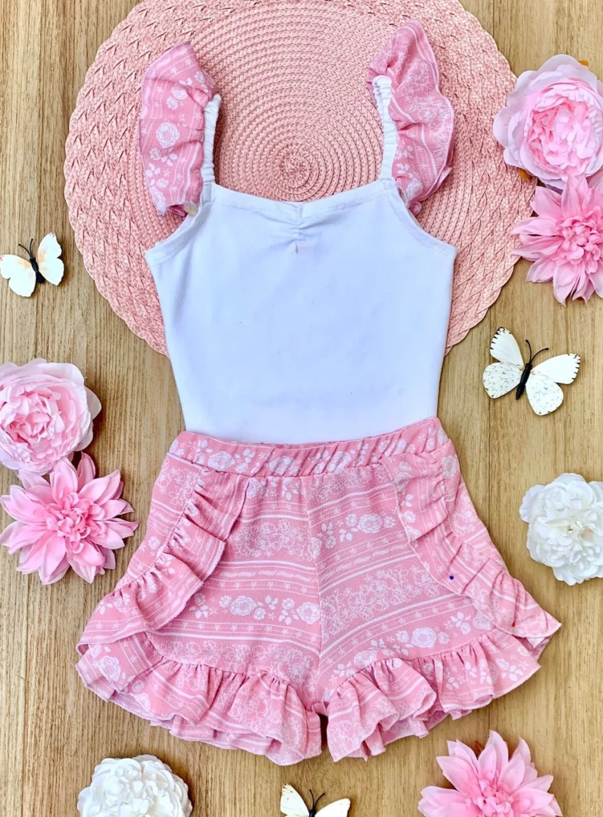 Love Those Frills Top and Ruffle Short Set - Image 4