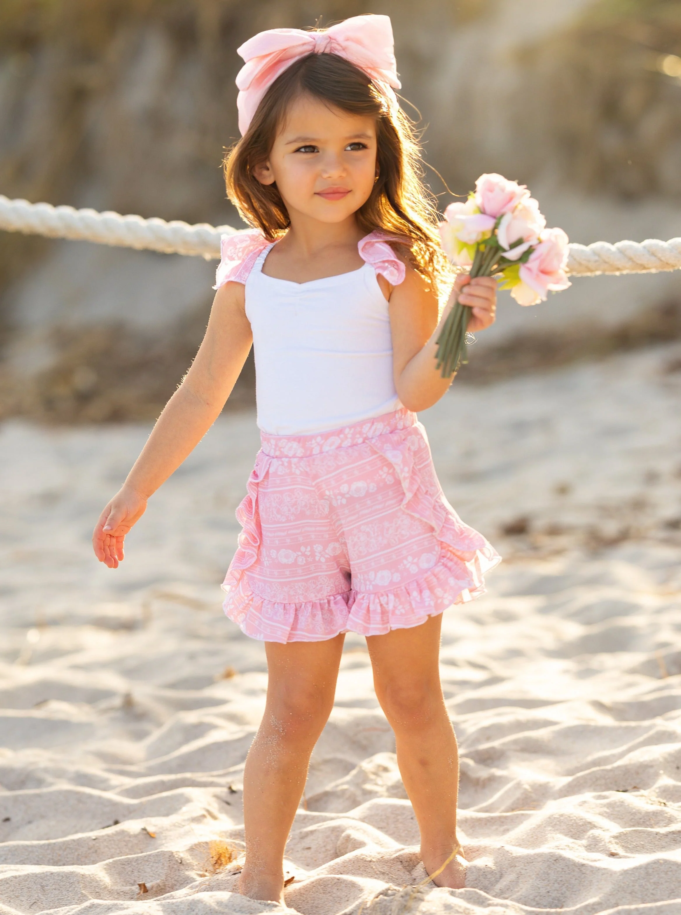 Love Those Frills Top and Ruffle Short Set - Image 5