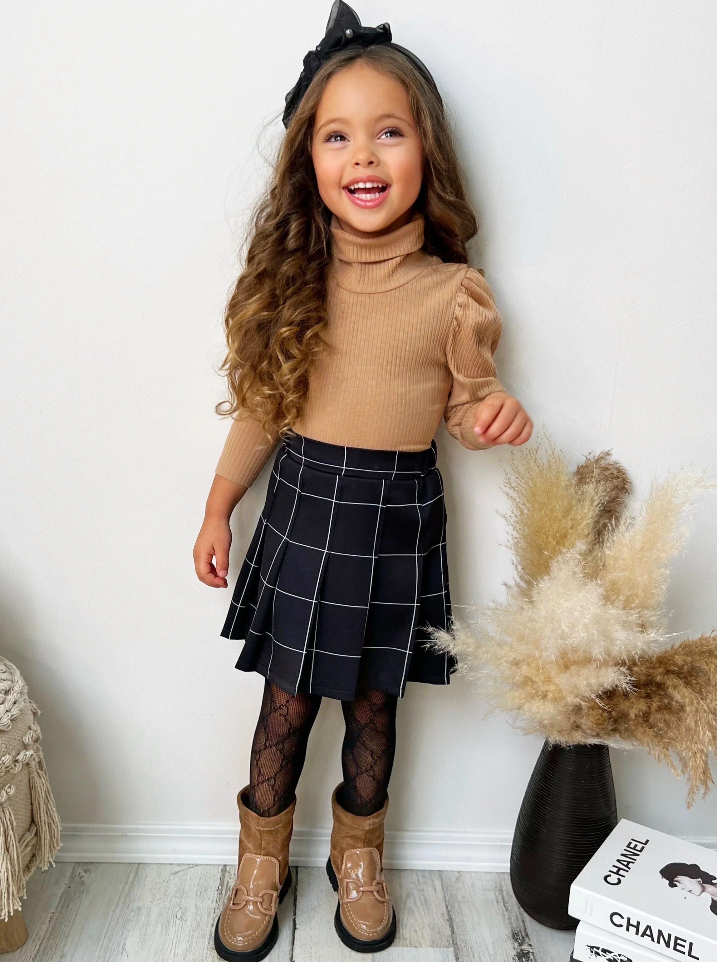 Top of the Class Sweater and Pleated Skirt Set - Image 2