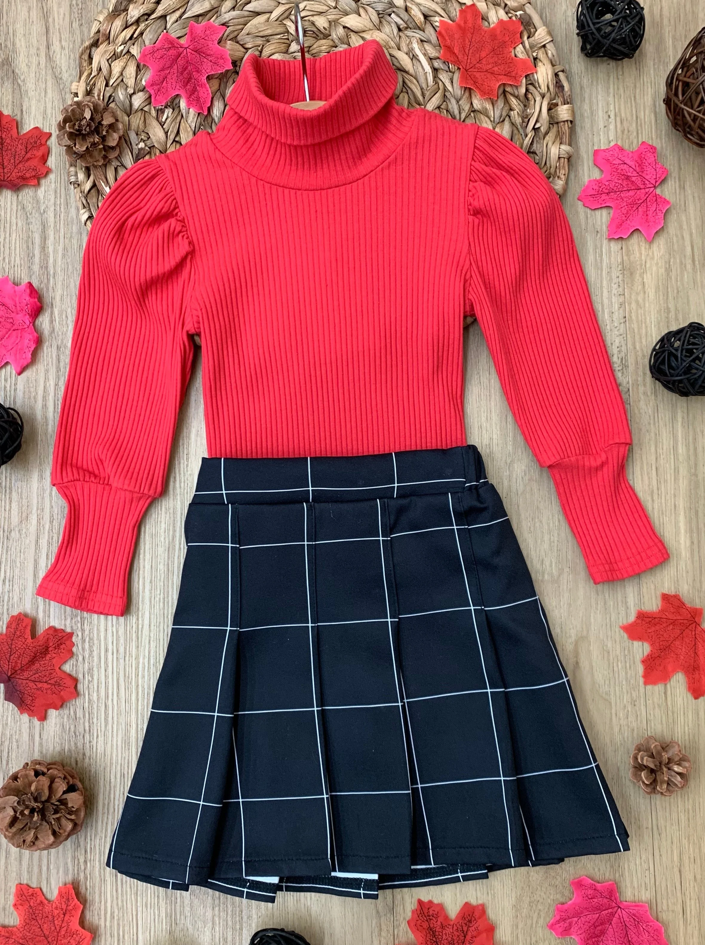 Top of the Class Sweater and Pleated Skirt Set - Image 6