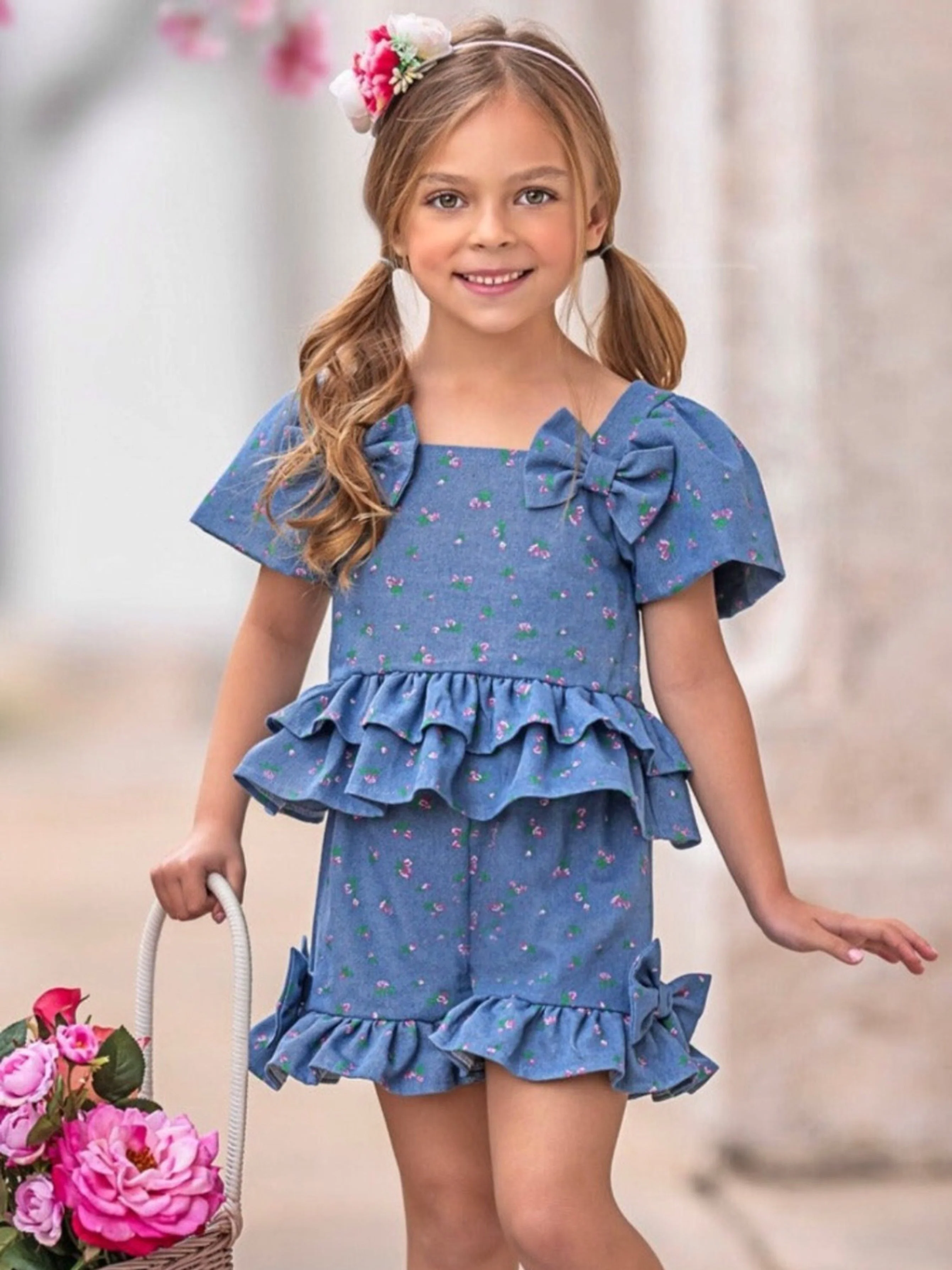 Pretty Blooms Floral Top and Short Set - Image 2