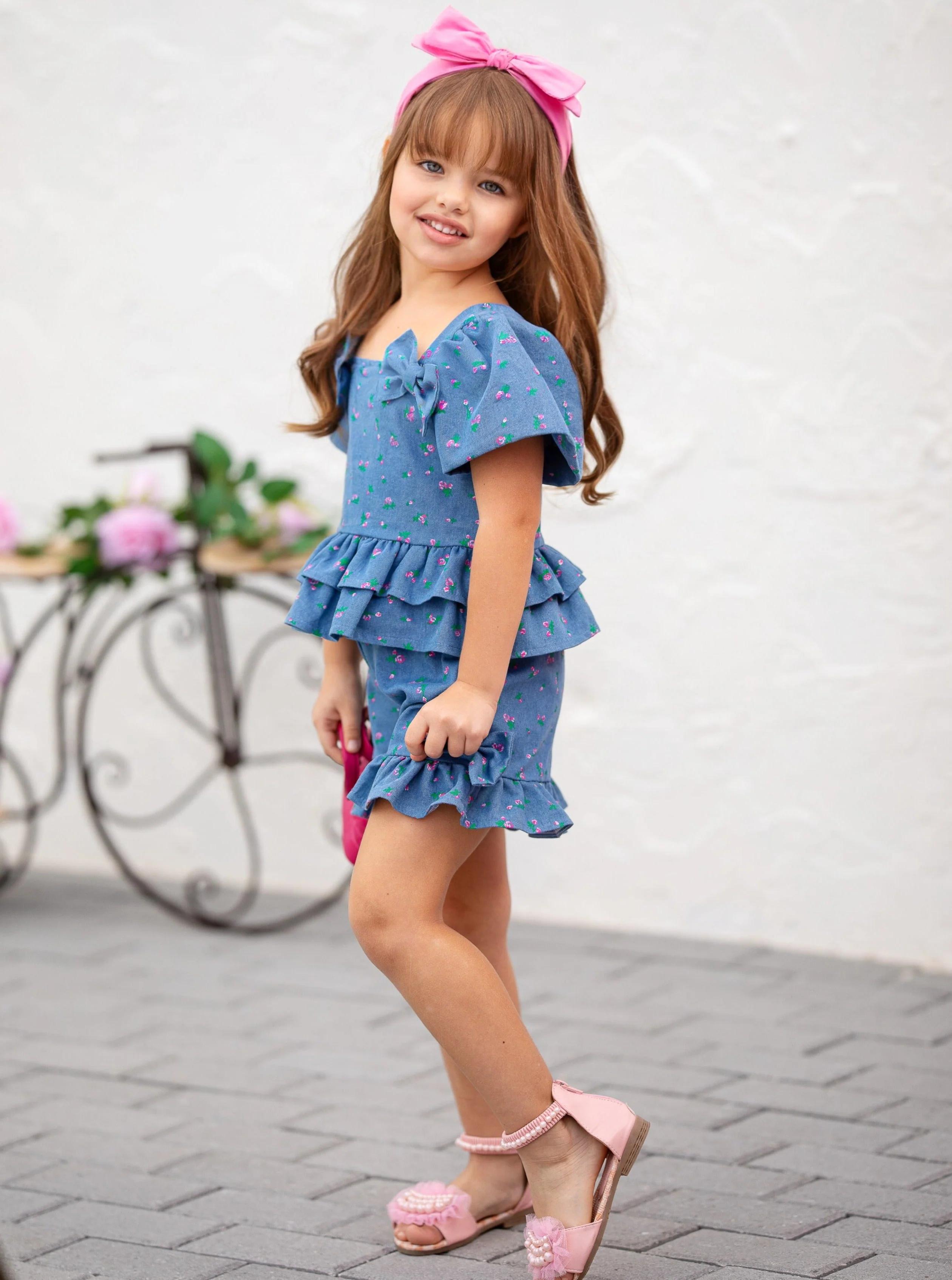 Pretty Blooms Floral Top and Short Set - Image 4