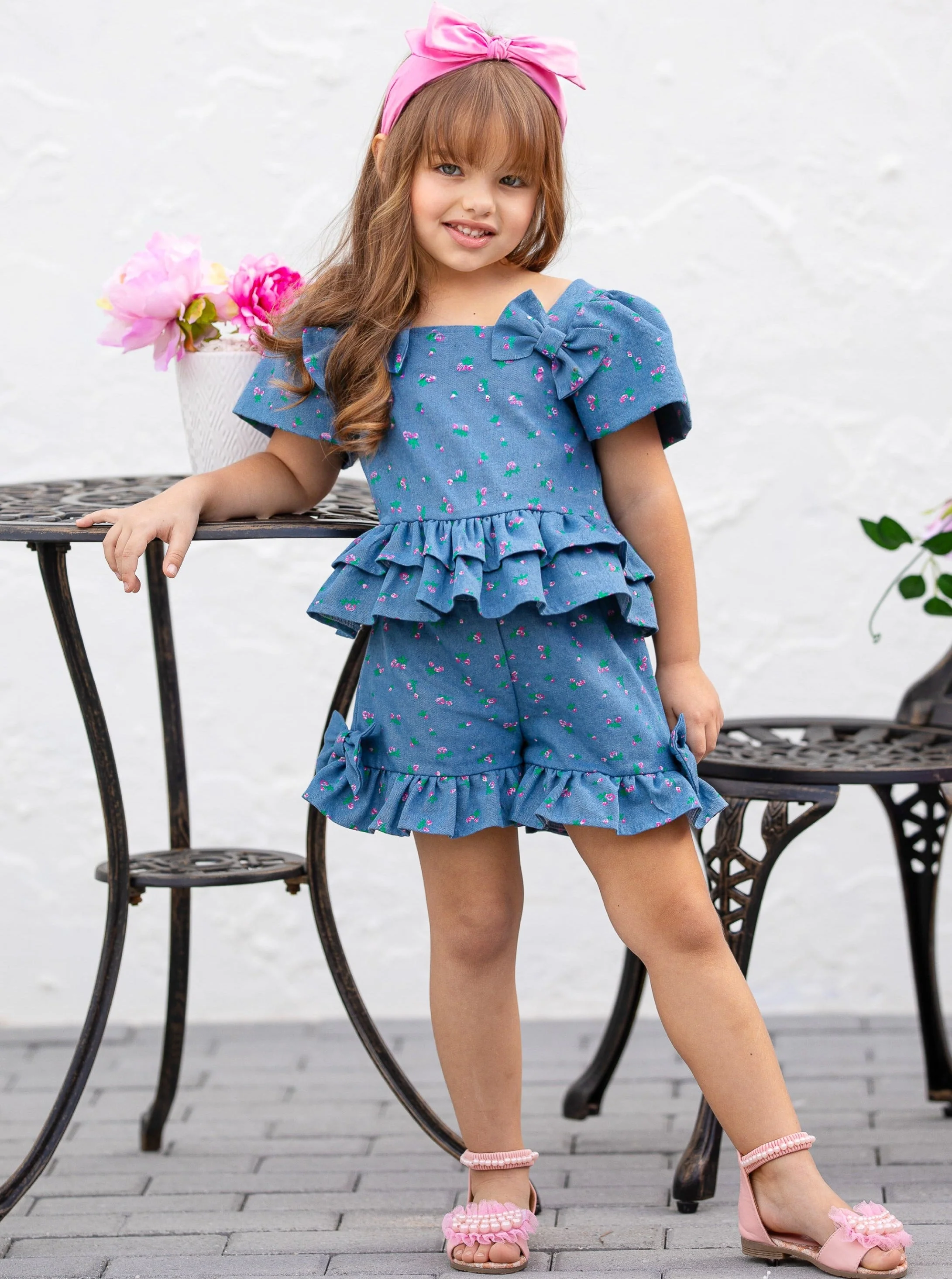 Pretty Blooms Floral Top and Short Set - Image 7