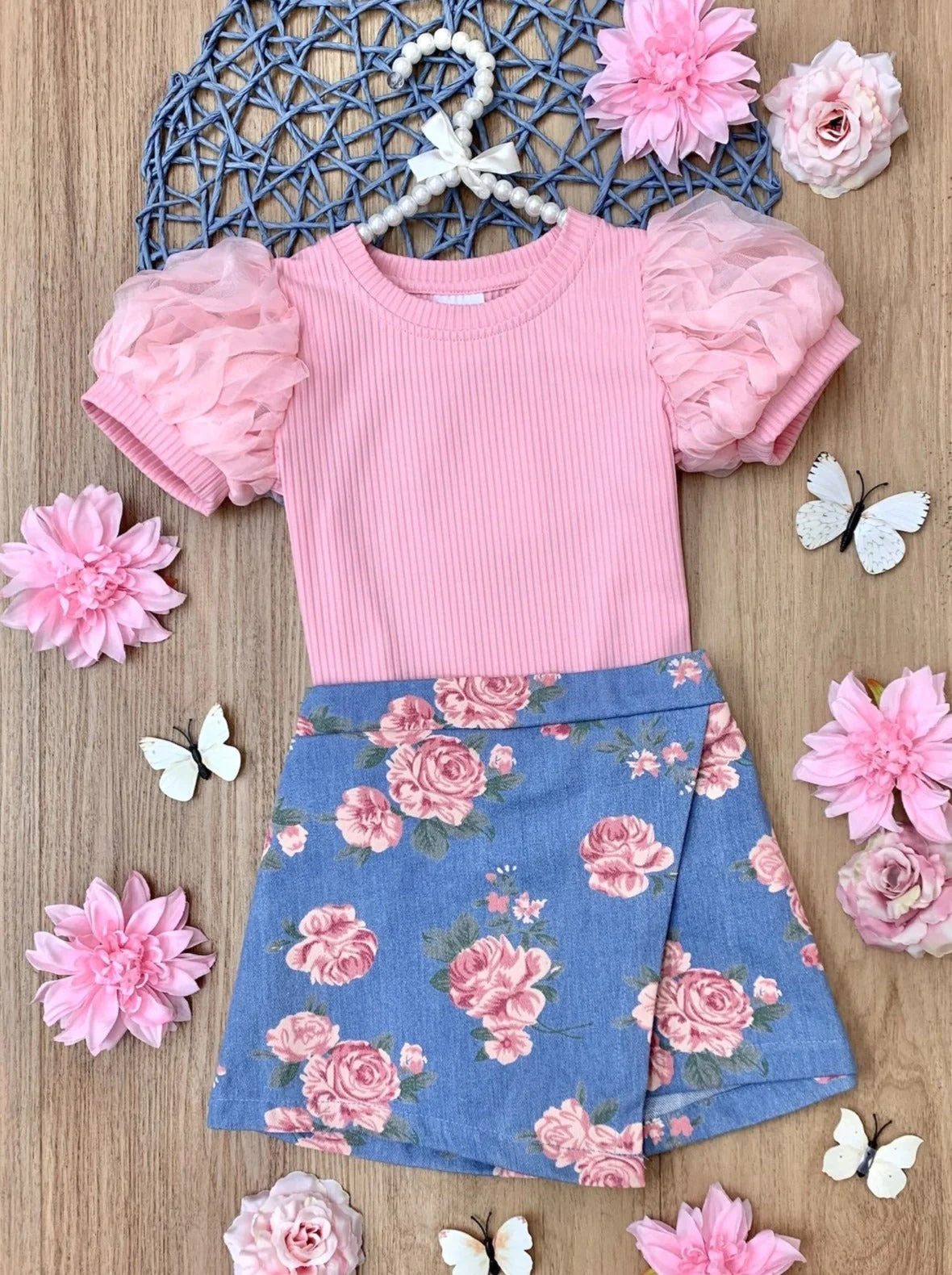 Out For Fun Top & Denim Skort Set - Image 2