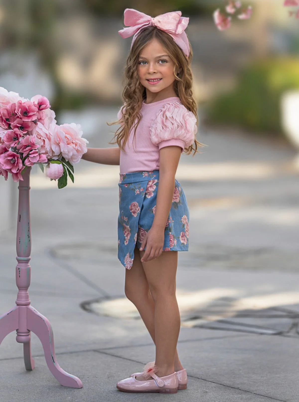 Out For Fun Top & Denim Skort Set - Image 3