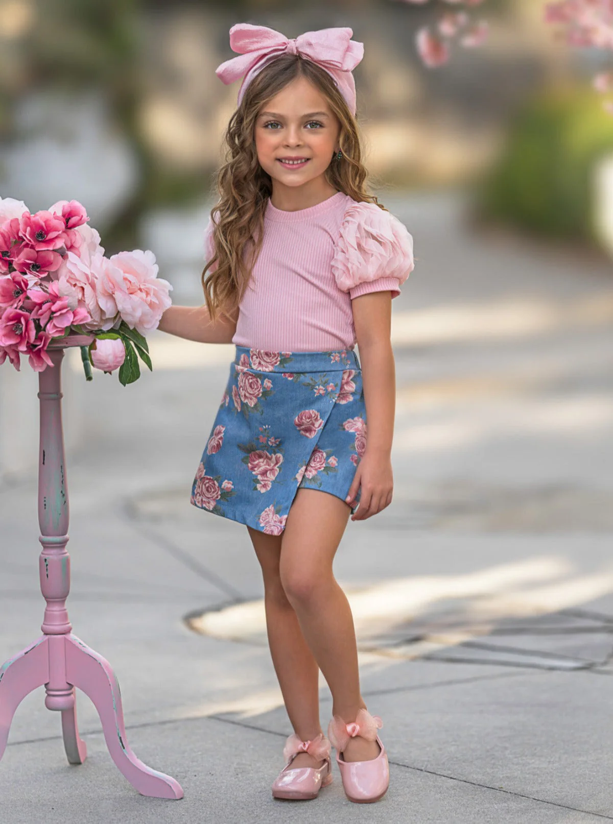 Out For Fun Top & Denim Skort Set - Image 5