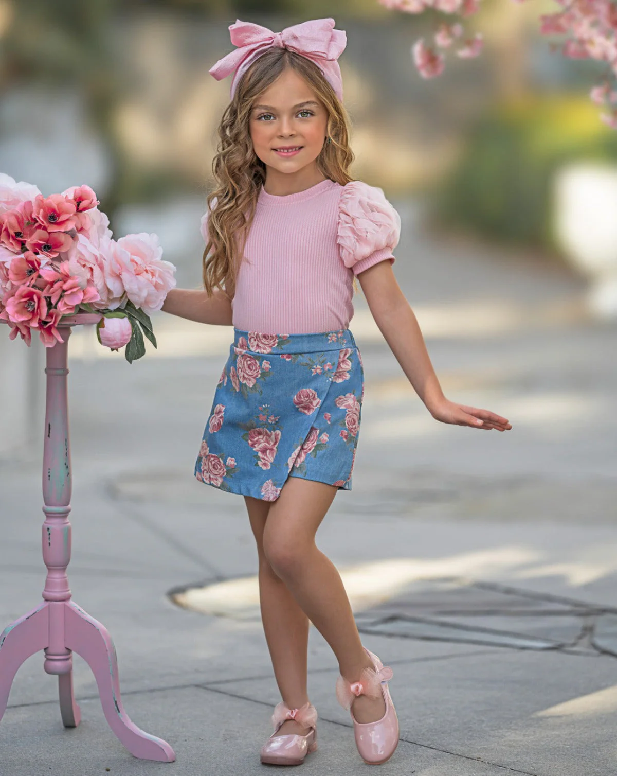 Out For Fun Top & Denim Skort Set - Image 6