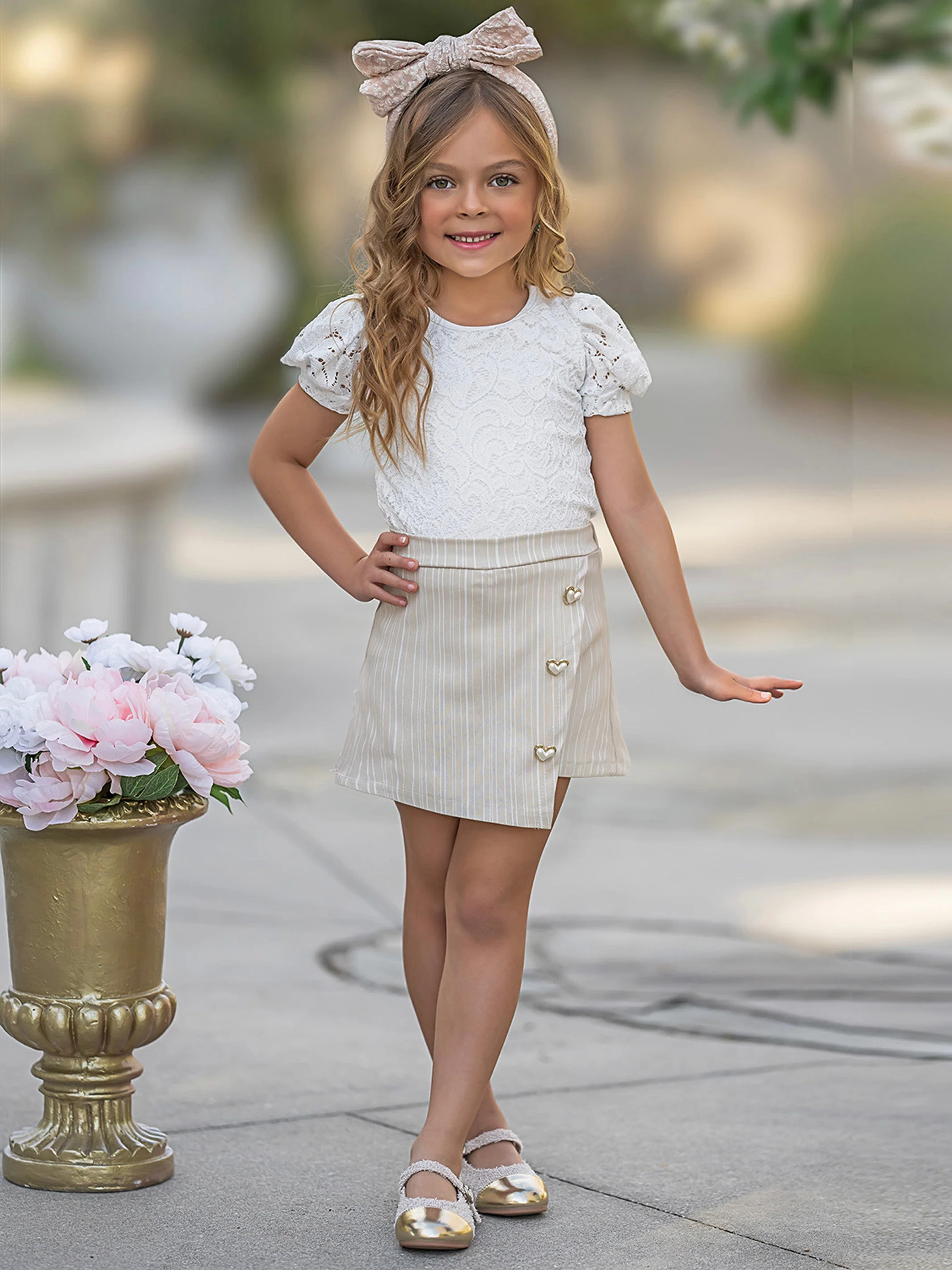Forever In Style Lace Top and Skort Set - Image 2