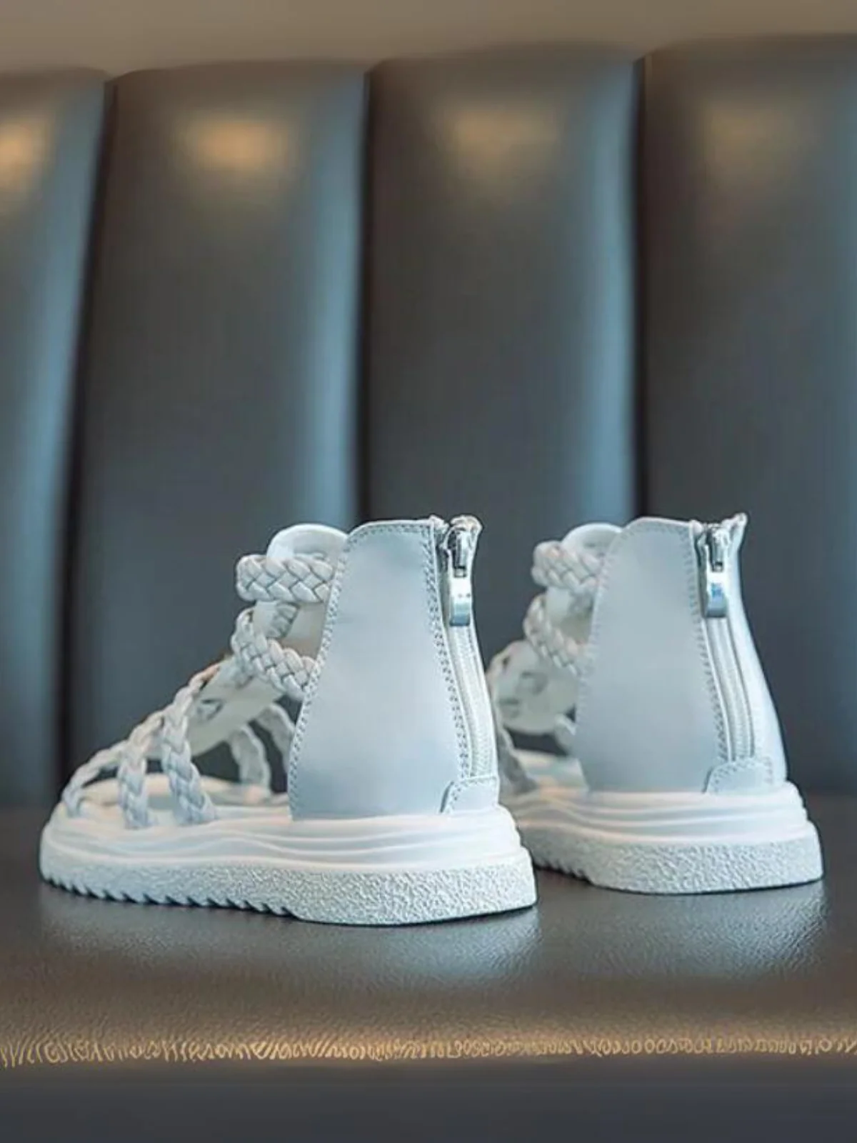 Trendy Girls' Braided Gladiator Sandals - Stylish and Comfortable By Liv and Mia - Image 3