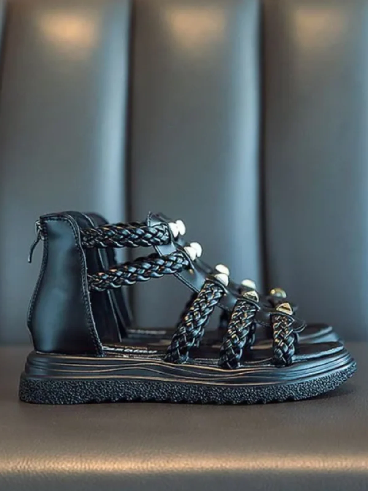 Trendy Girls' Braided Gladiator Sandals - Stylish and Comfortable By Liv and Mia - Image 6
