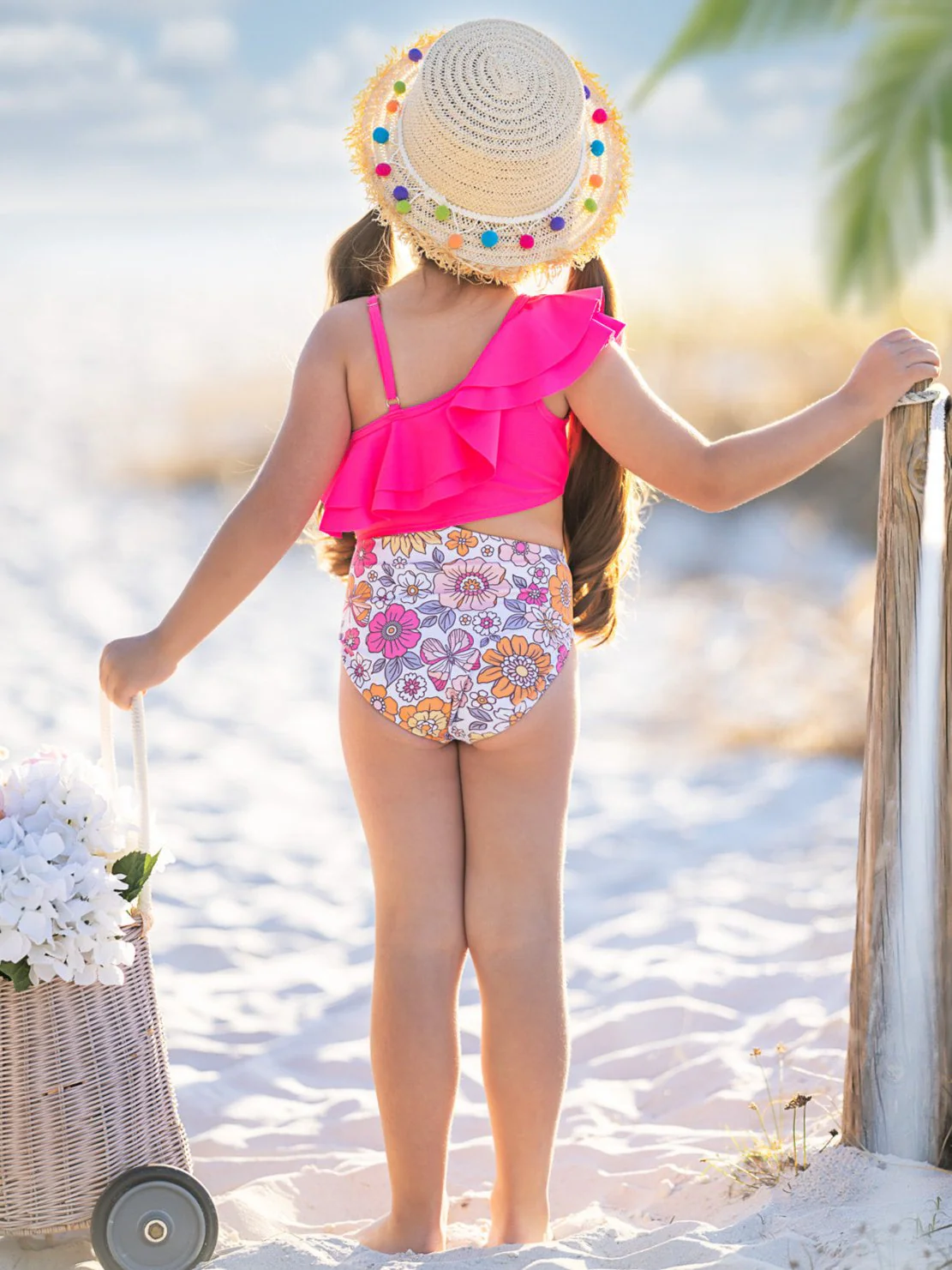Tropical Bloom One-Shoulder One-Piece Swimsuit - Image 4