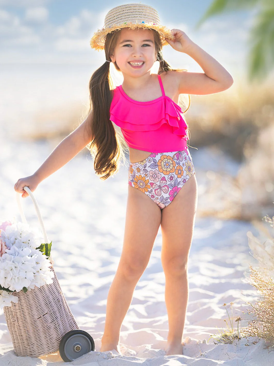 Tropical Bloom One-Shoulder One-Piece Swimsuit - Image 5