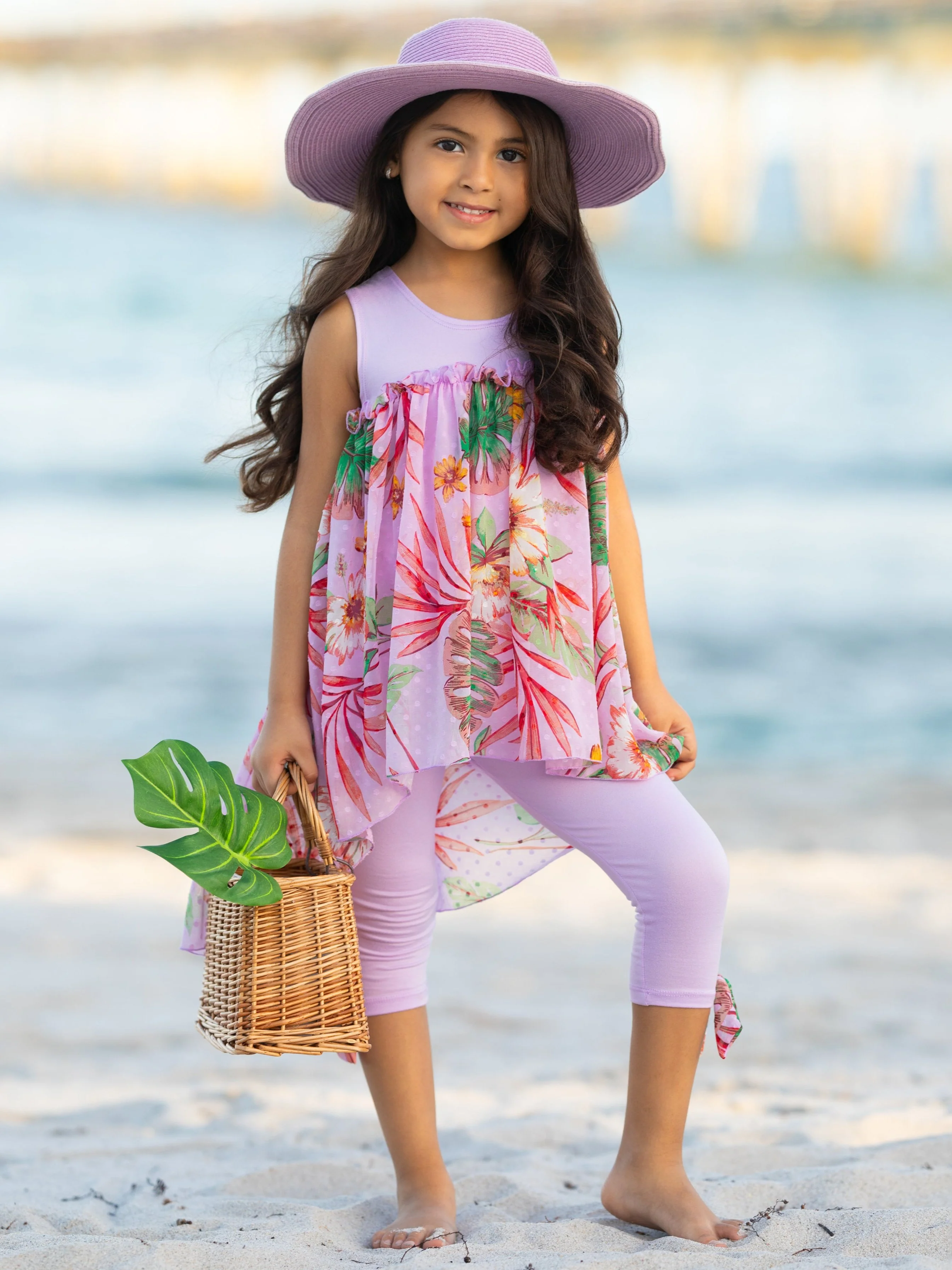 Tropical Breeze Hi-Lo Tunic and Legging Set - Image 4