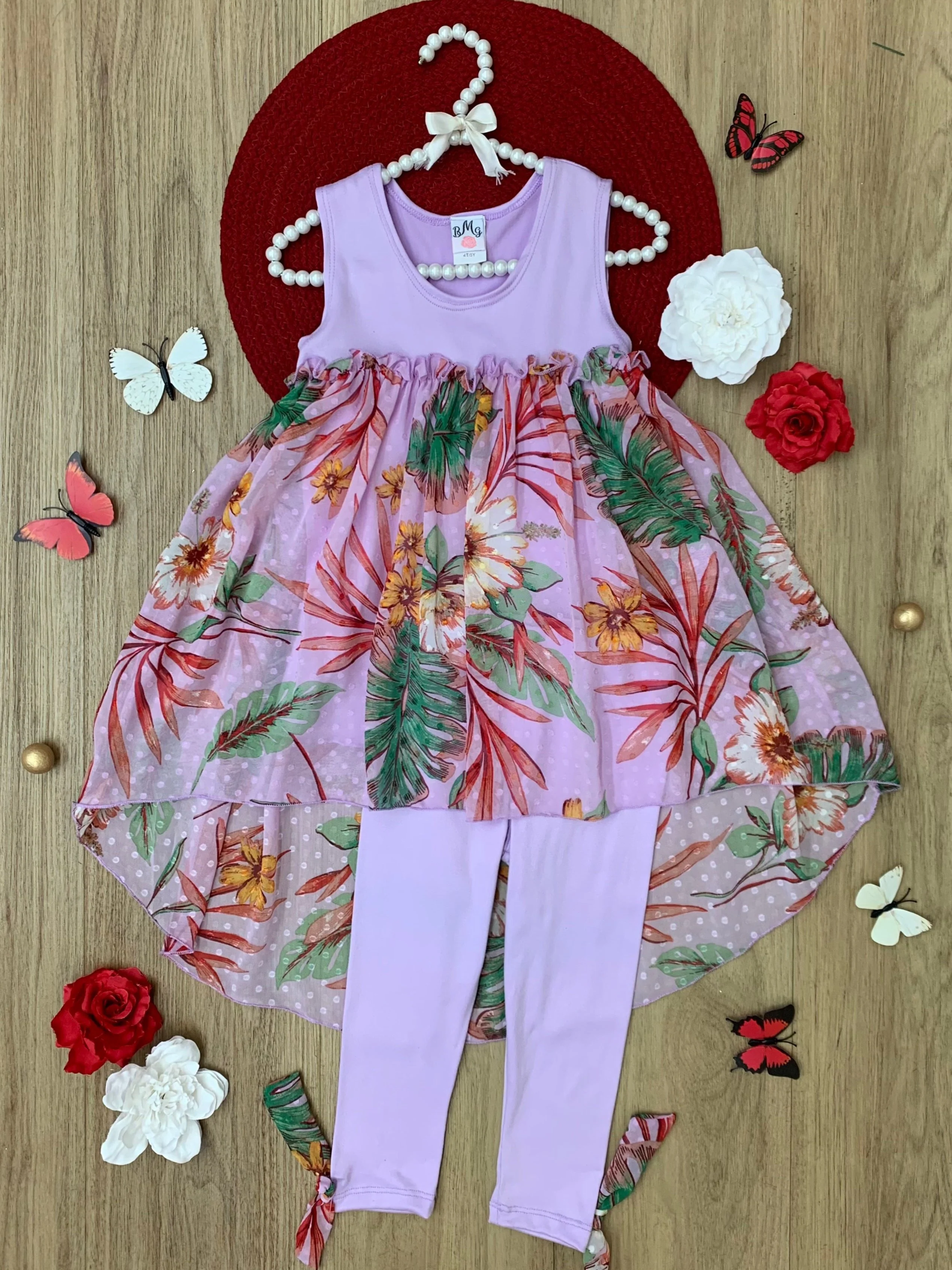 Tropical Breeze Hi-Lo Tunic and Legging Set - Image 5