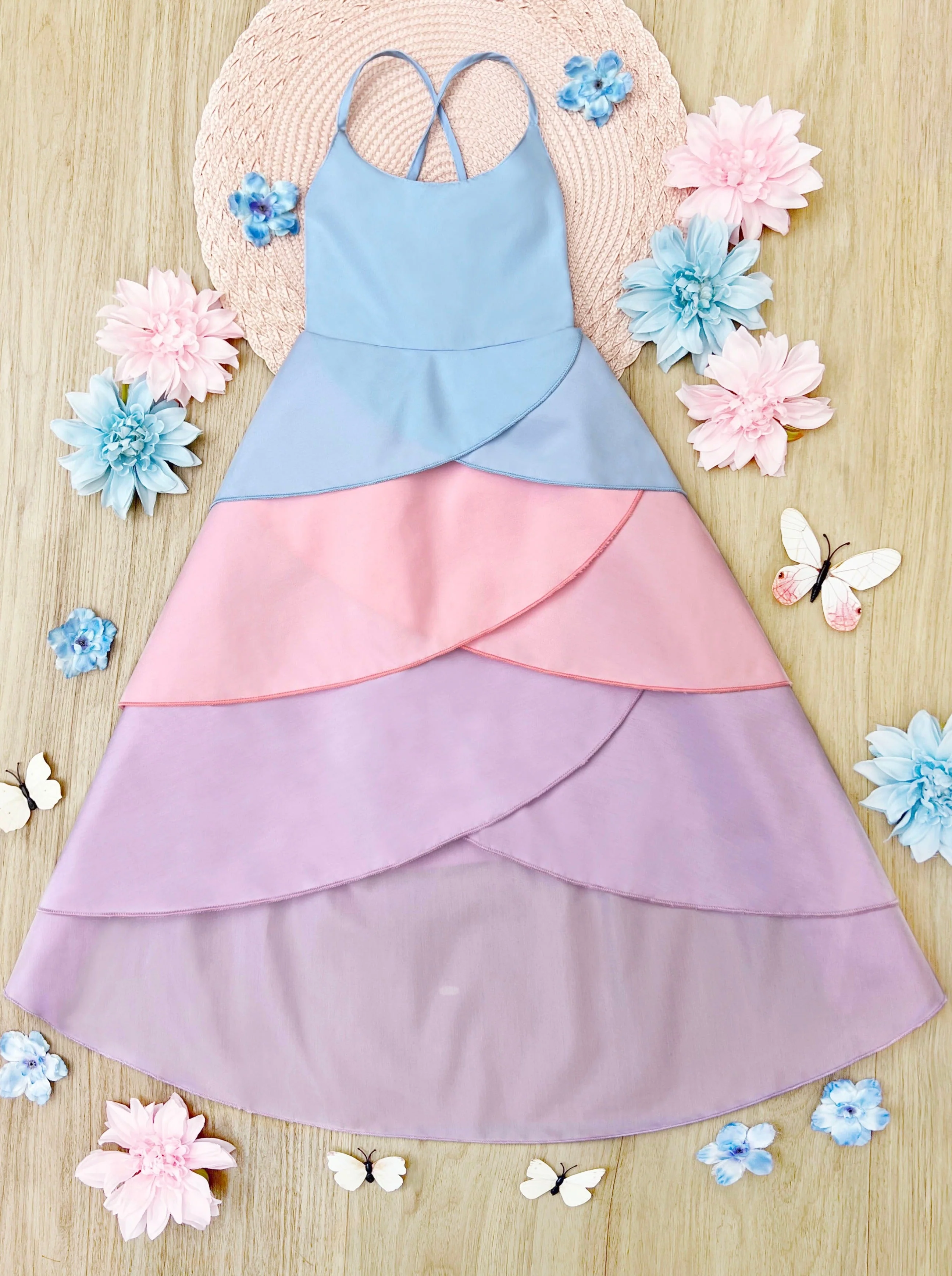 Pretty Petal Cotton Candy Tiered Dress - Image 3