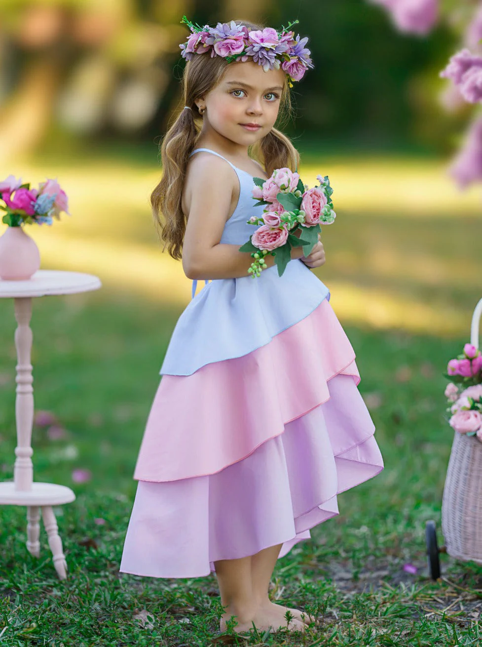 Pretty Petal Cotton Candy Tiered Dress - Image 4