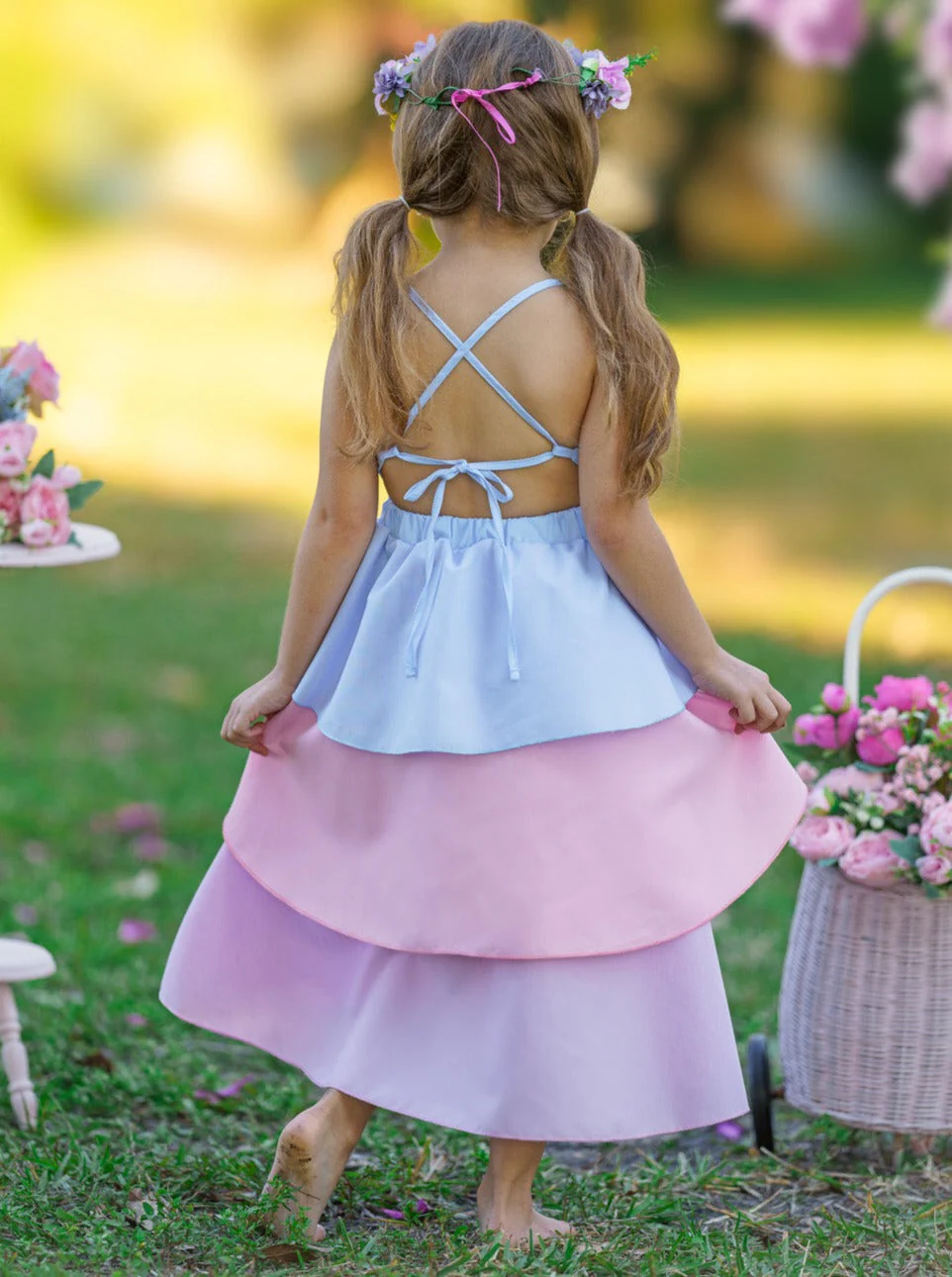 Pretty Petal Cotton Candy Tiered Dress - Image 6