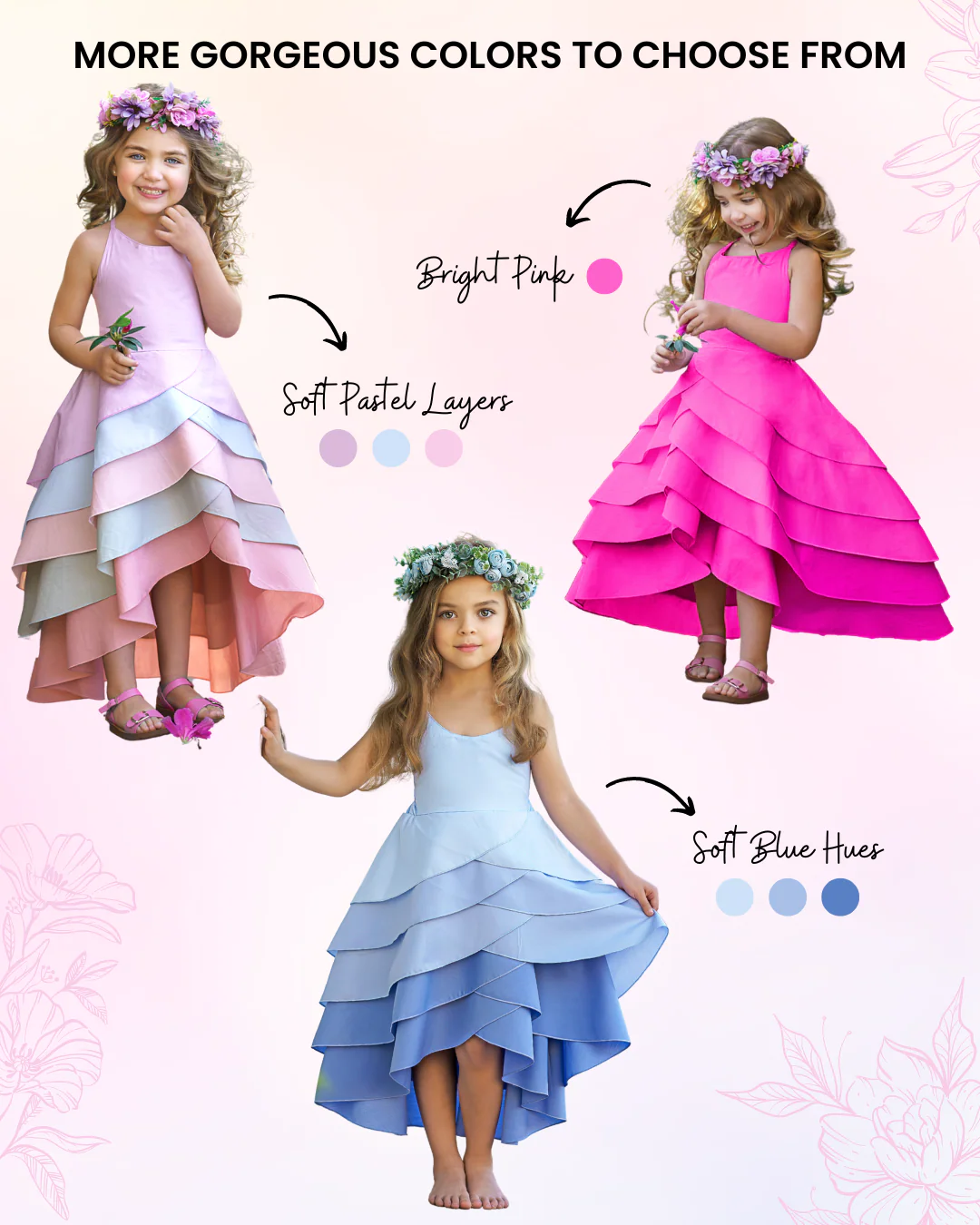 Pretty Petal Cotton Candy Tiered Dress - Image 7