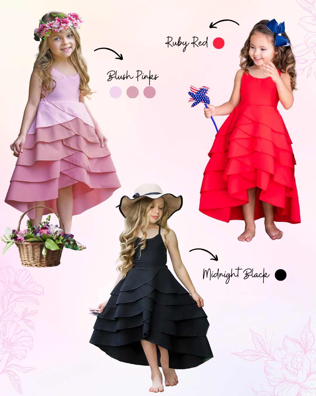 Pretty Petal Cotton Candy Tiered Dress - Image 8
