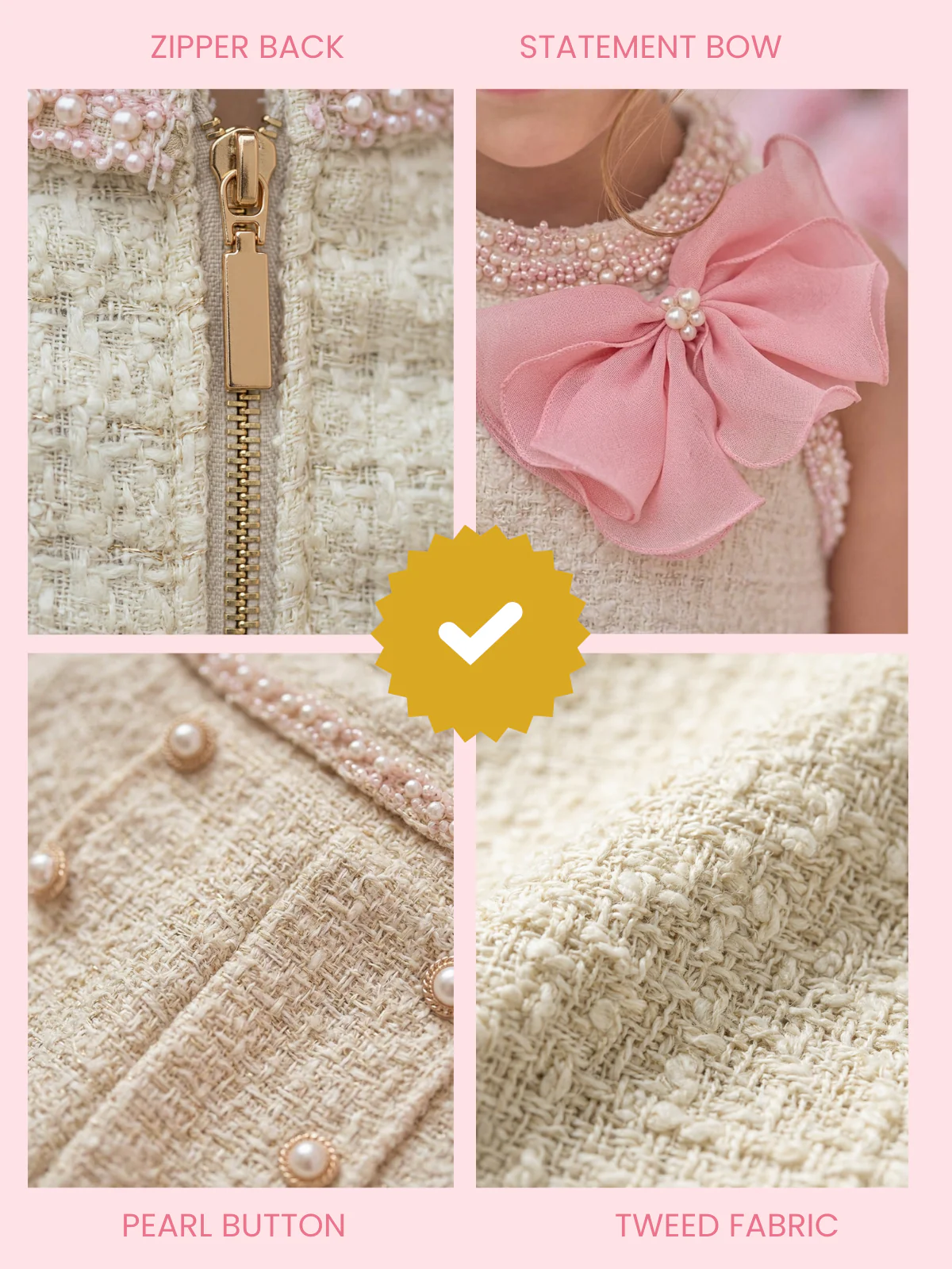 Confident Little Diva Halter Tweed Top and Short Set - Image 7