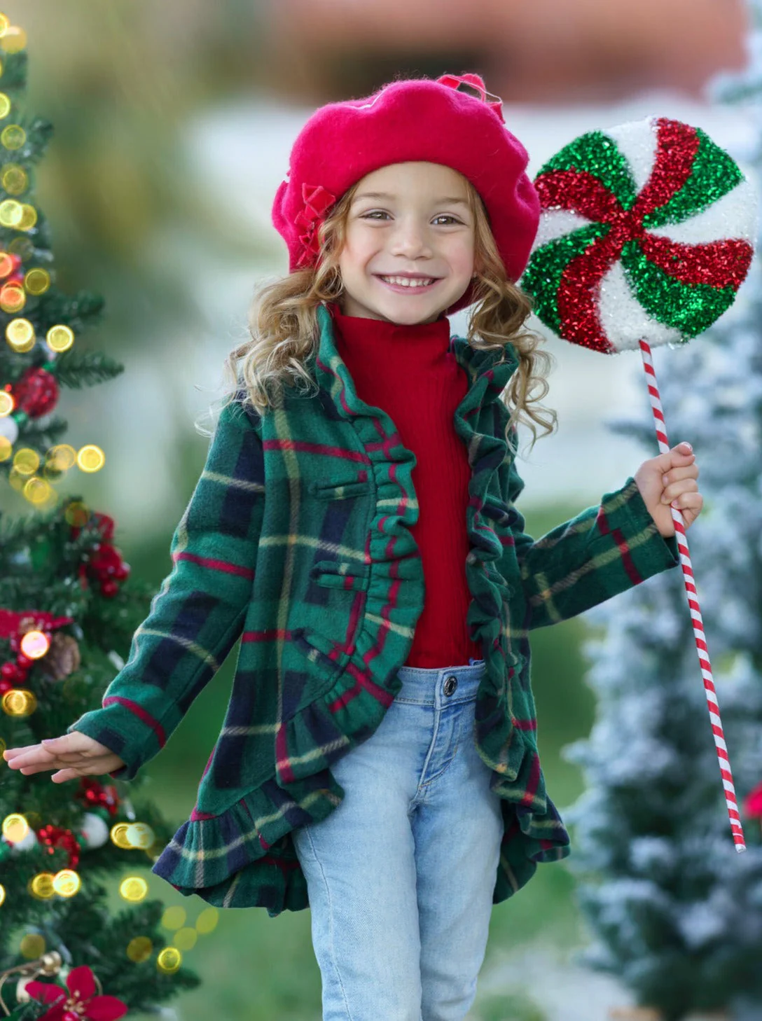 Under The Mistletoe Blazer Ruffle Cardigan - Image 2