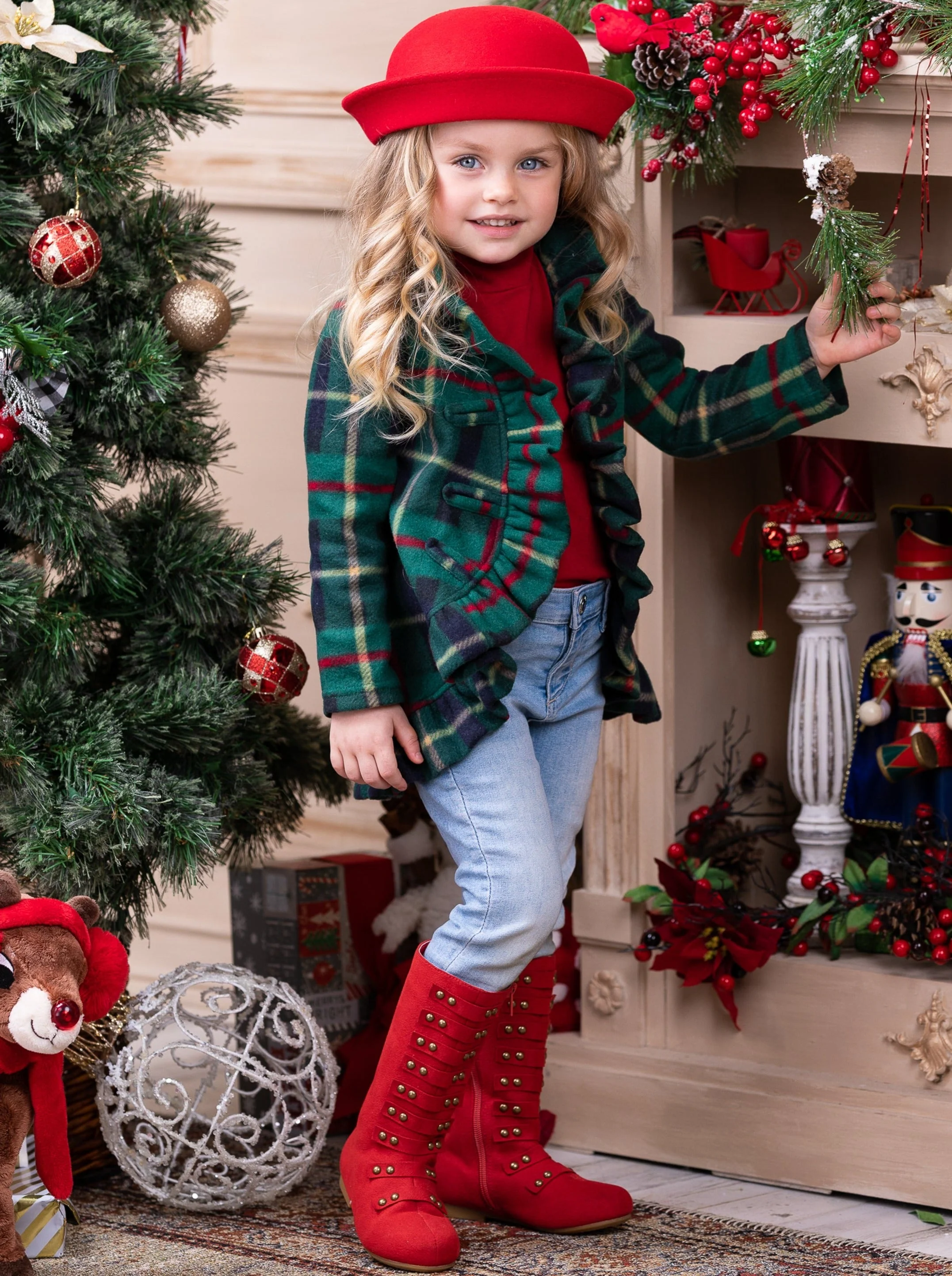 Under The Mistletoe Blazer Ruffle Cardigan - Image 6