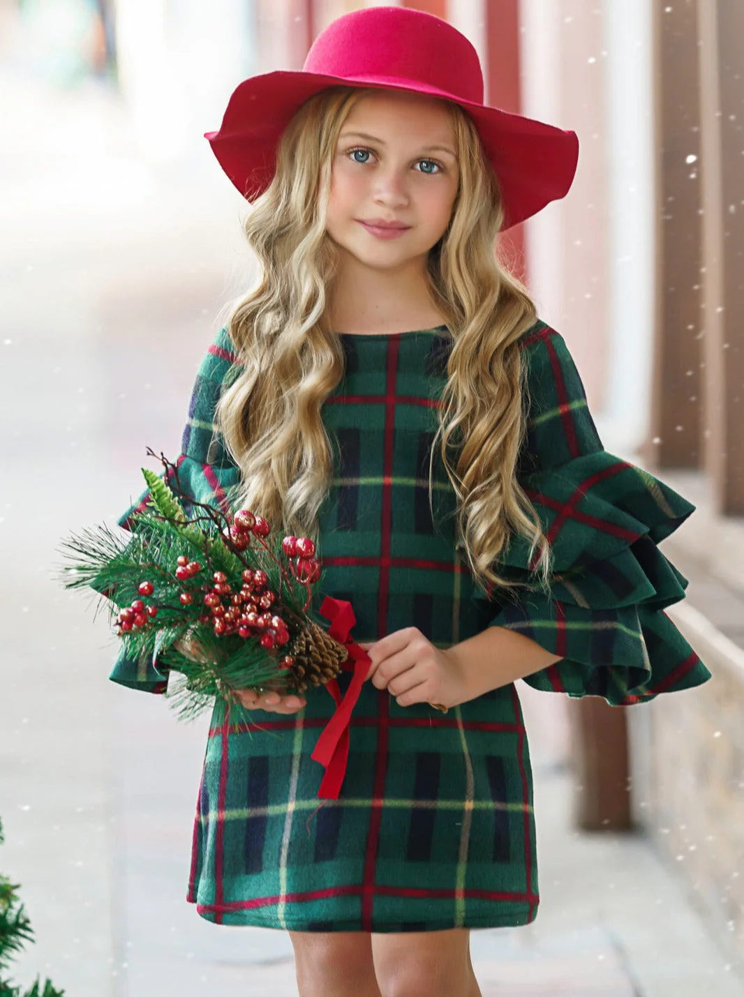 Under The Mistletoe Tiered Sleeve Miya Dress - Image 2