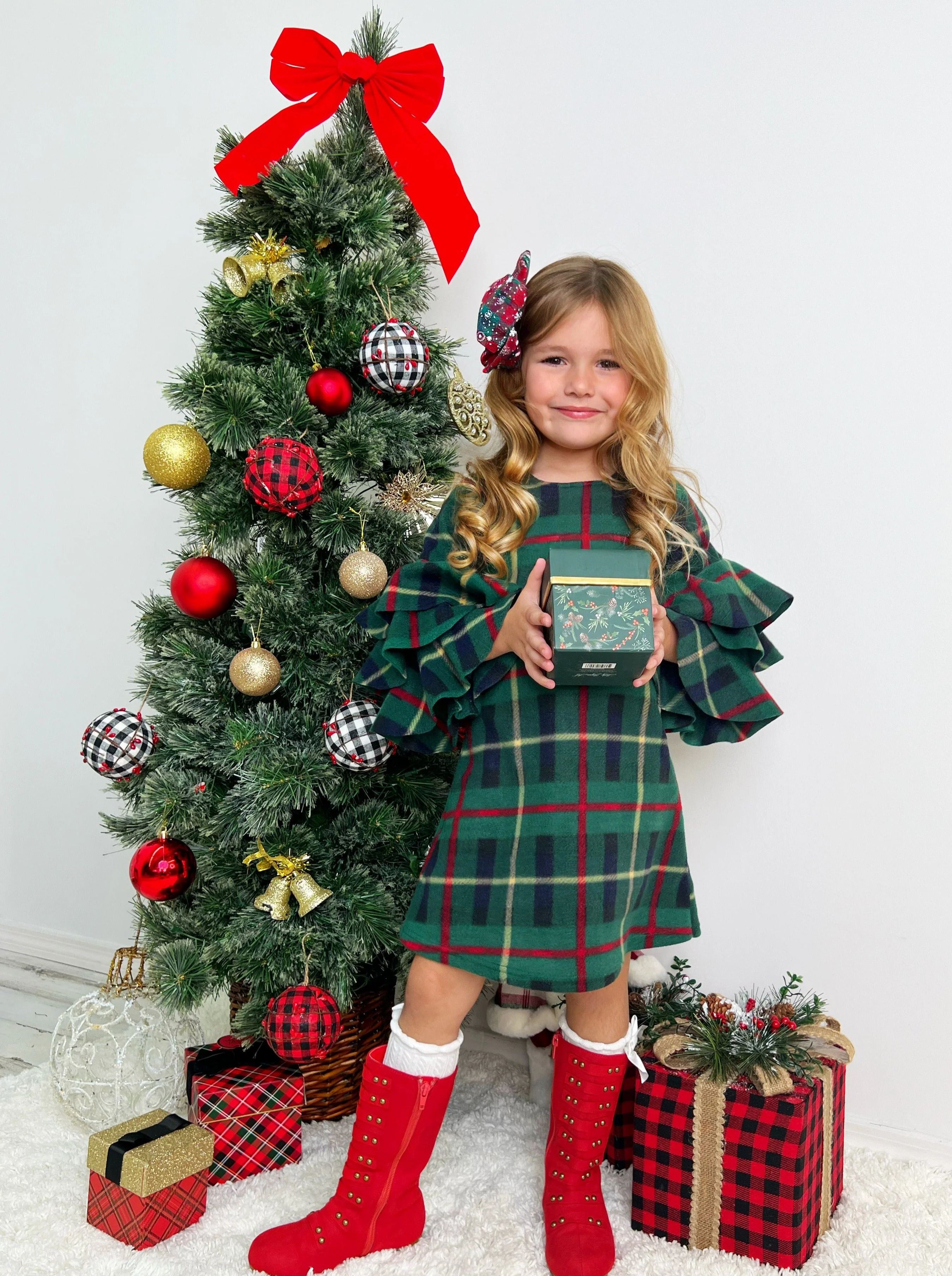 Under The Mistletoe Tiered Sleeve Miya Dress - Image 4