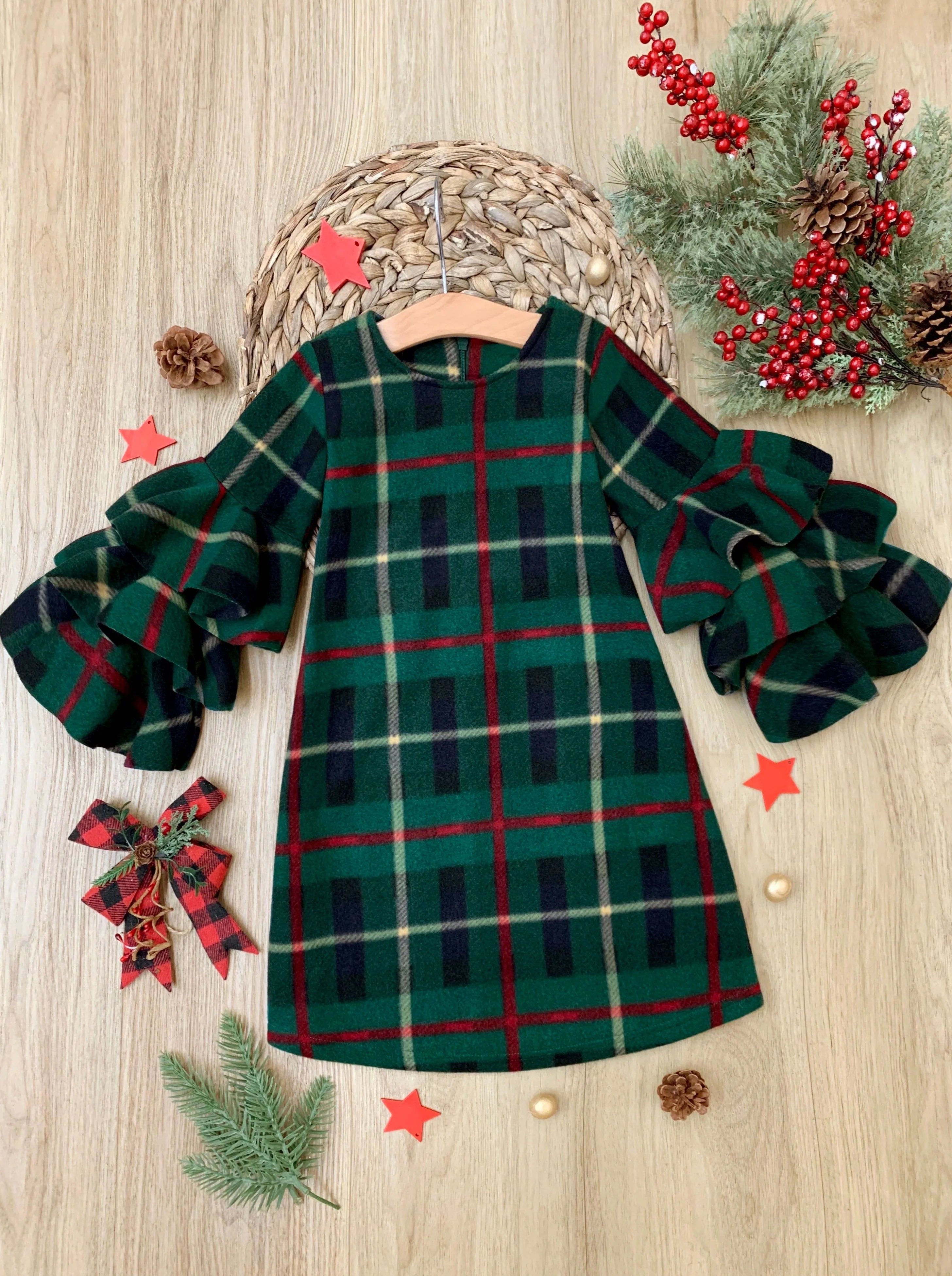 Under The Mistletoe Tiered Sleeve Miya Dress - Image 5