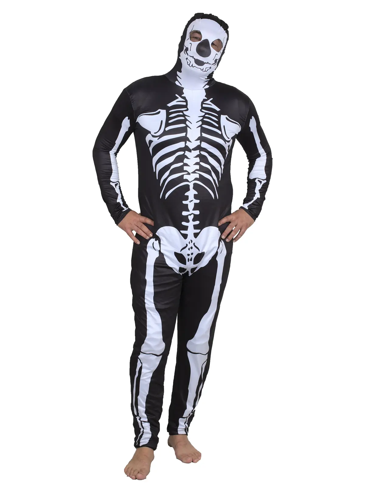 Adult Unisex Skeleton Full Bodysuit Costume - Image 4