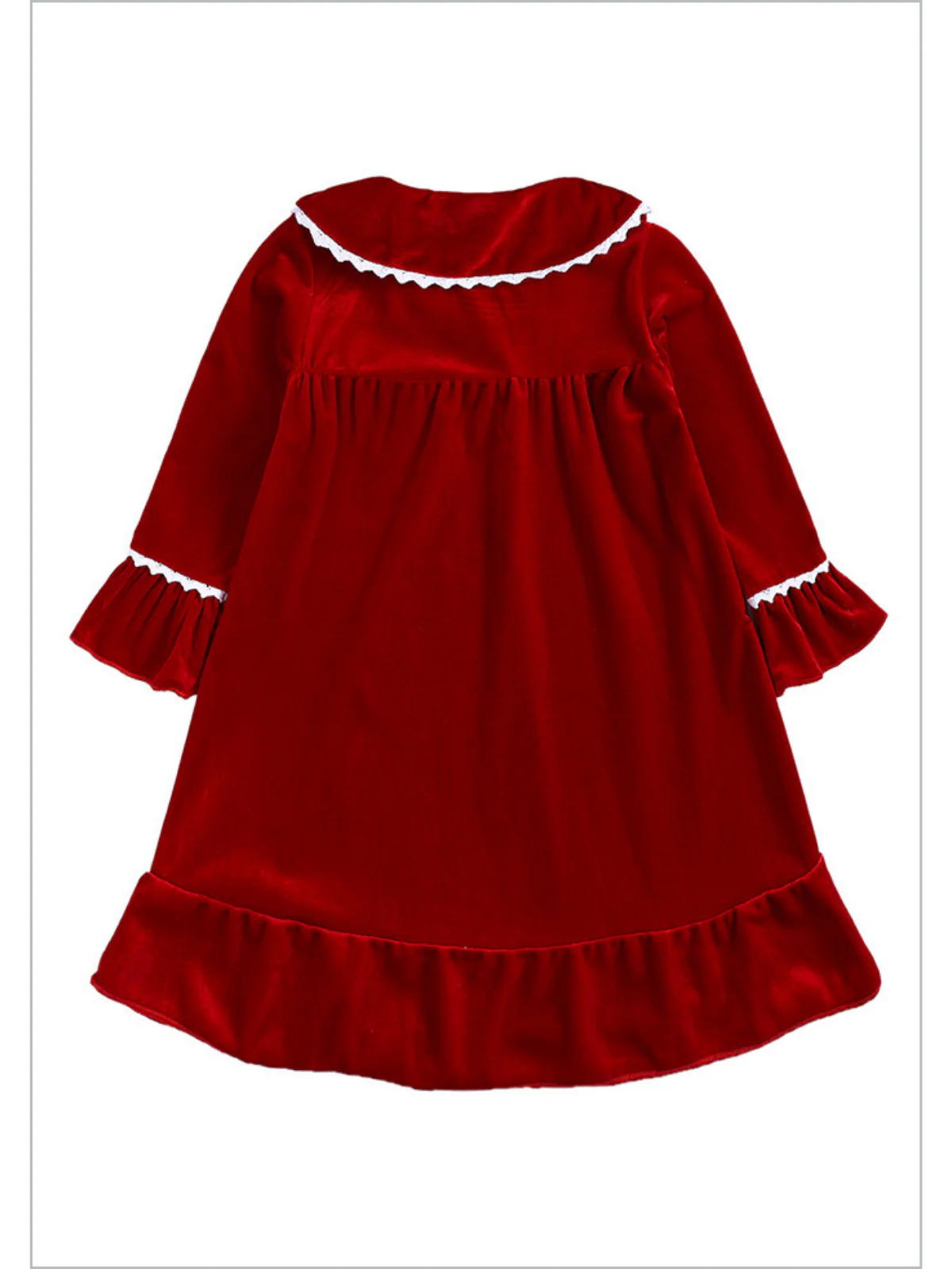 Velvet Dreams Lace Trim Nightgown - Image 2