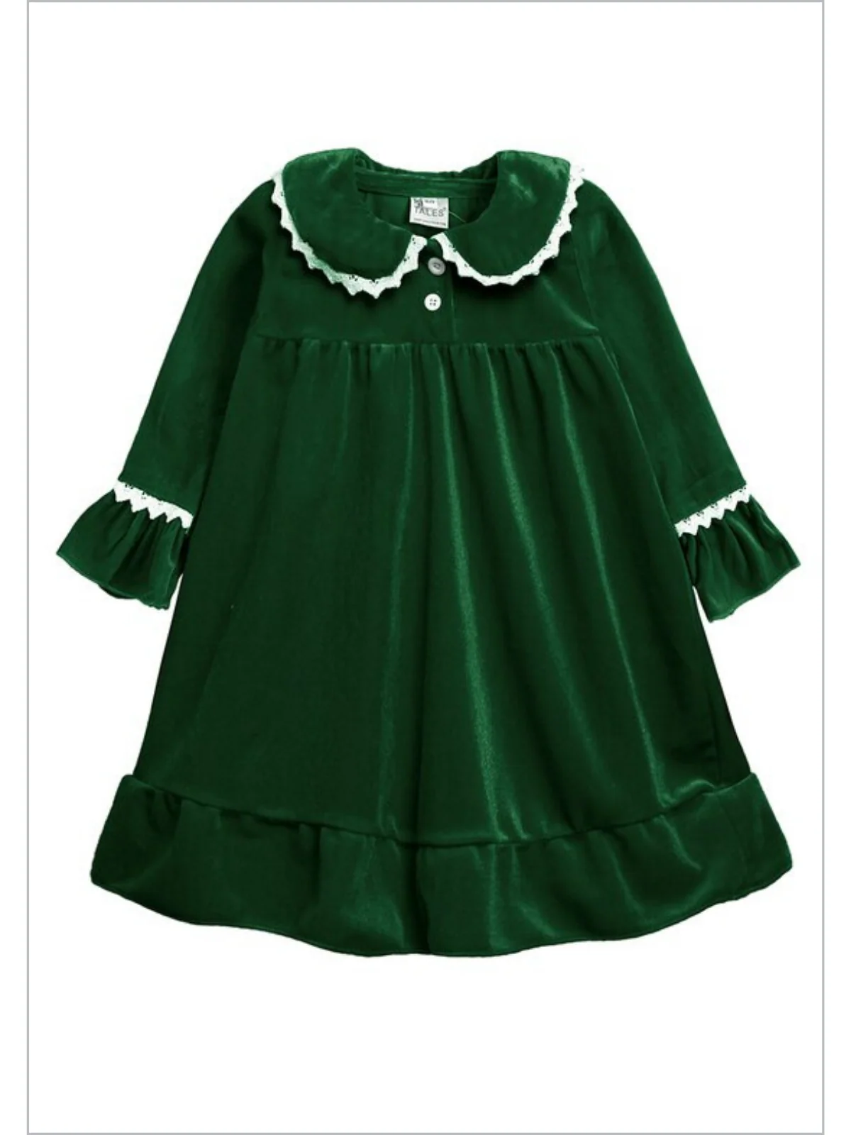 Velvet Dreams Lace Trim Nightgown - Image 3