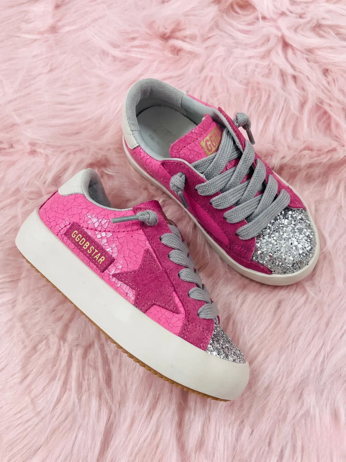 Walking With Sparkle Glitter Star Sneakers