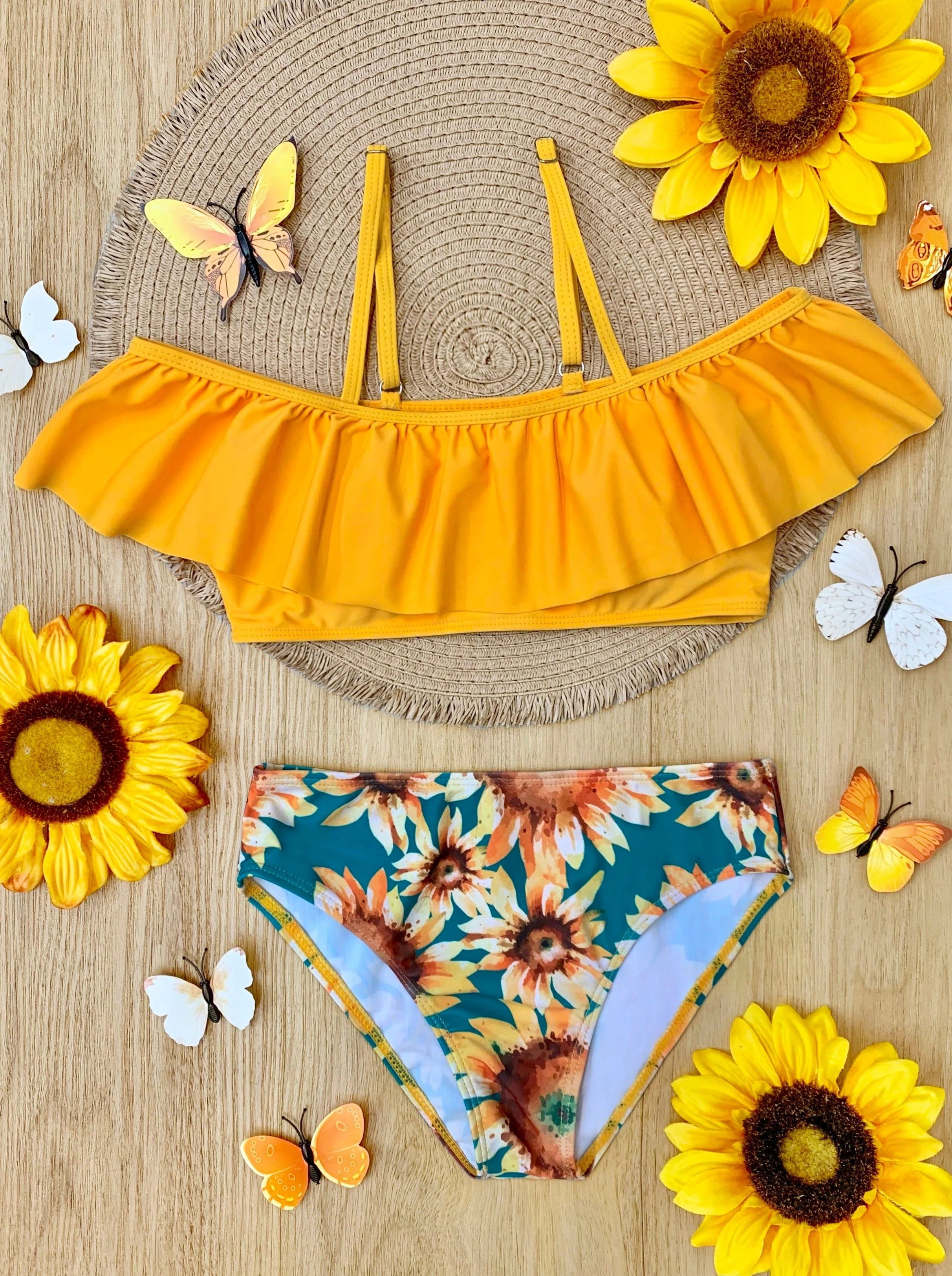 Warm Like The Sun Off The Shoulder Two Piece Swimsuit - Image 2