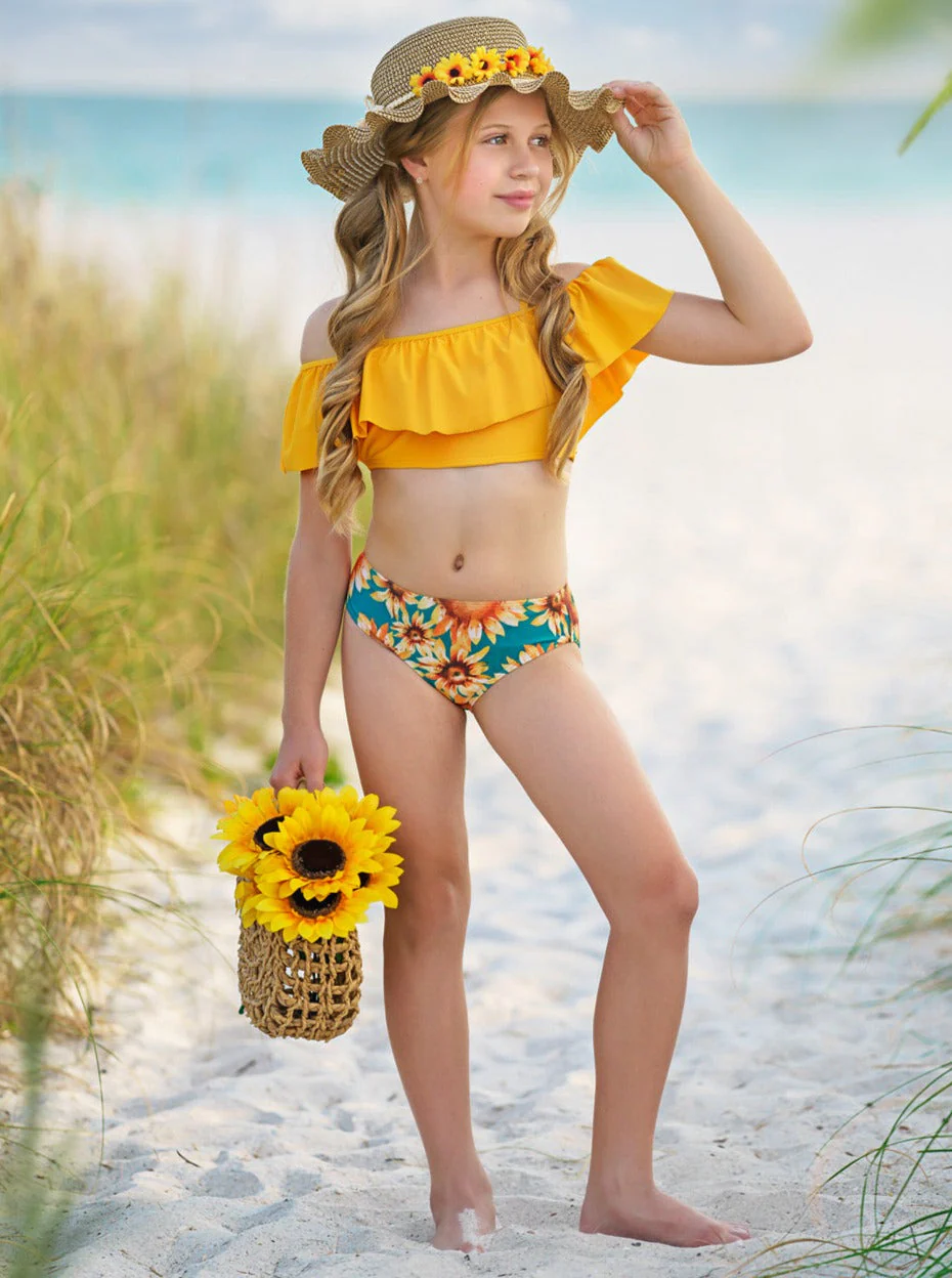 Warm Like The Sun Off The Shoulder Two Piece Swimsuit - Image 4