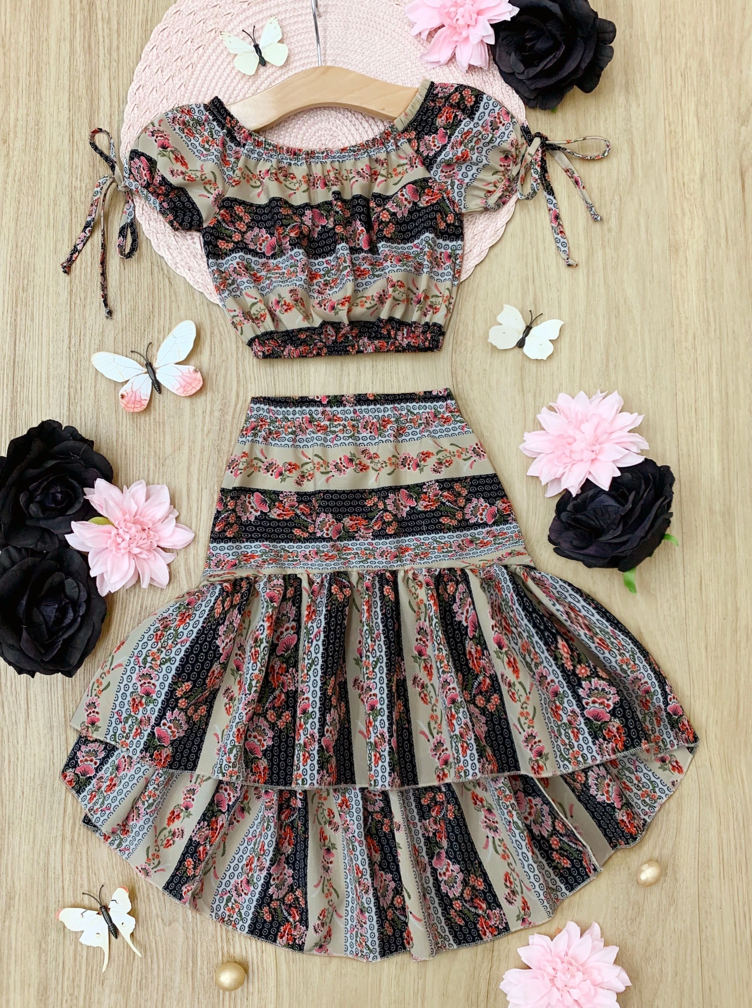Warm Welcome Patchwork Hi-Lo Skirt Set - Image 7