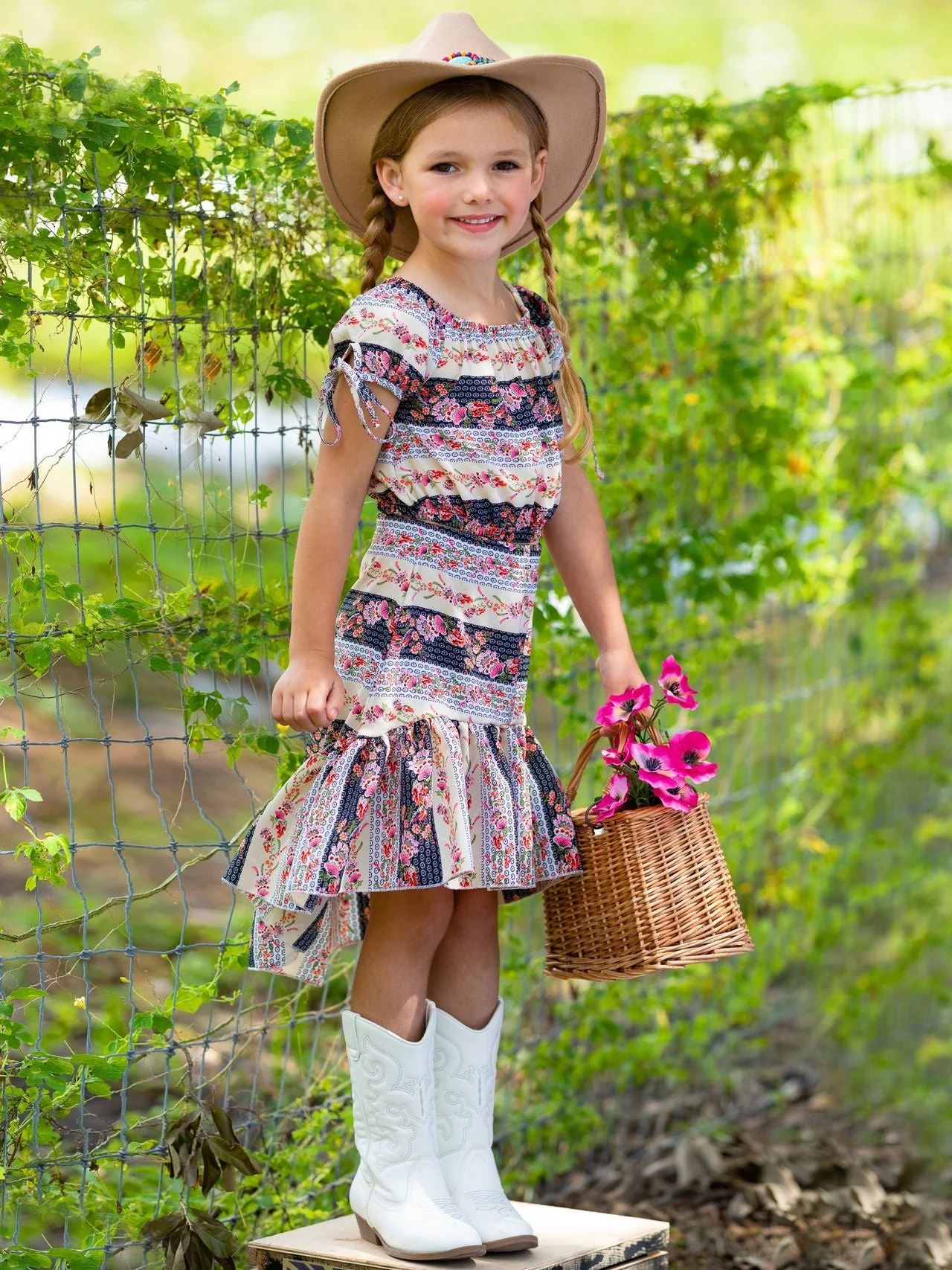 Warm Welcome Patchwork Hi-Lo Skirt Set - Image 8