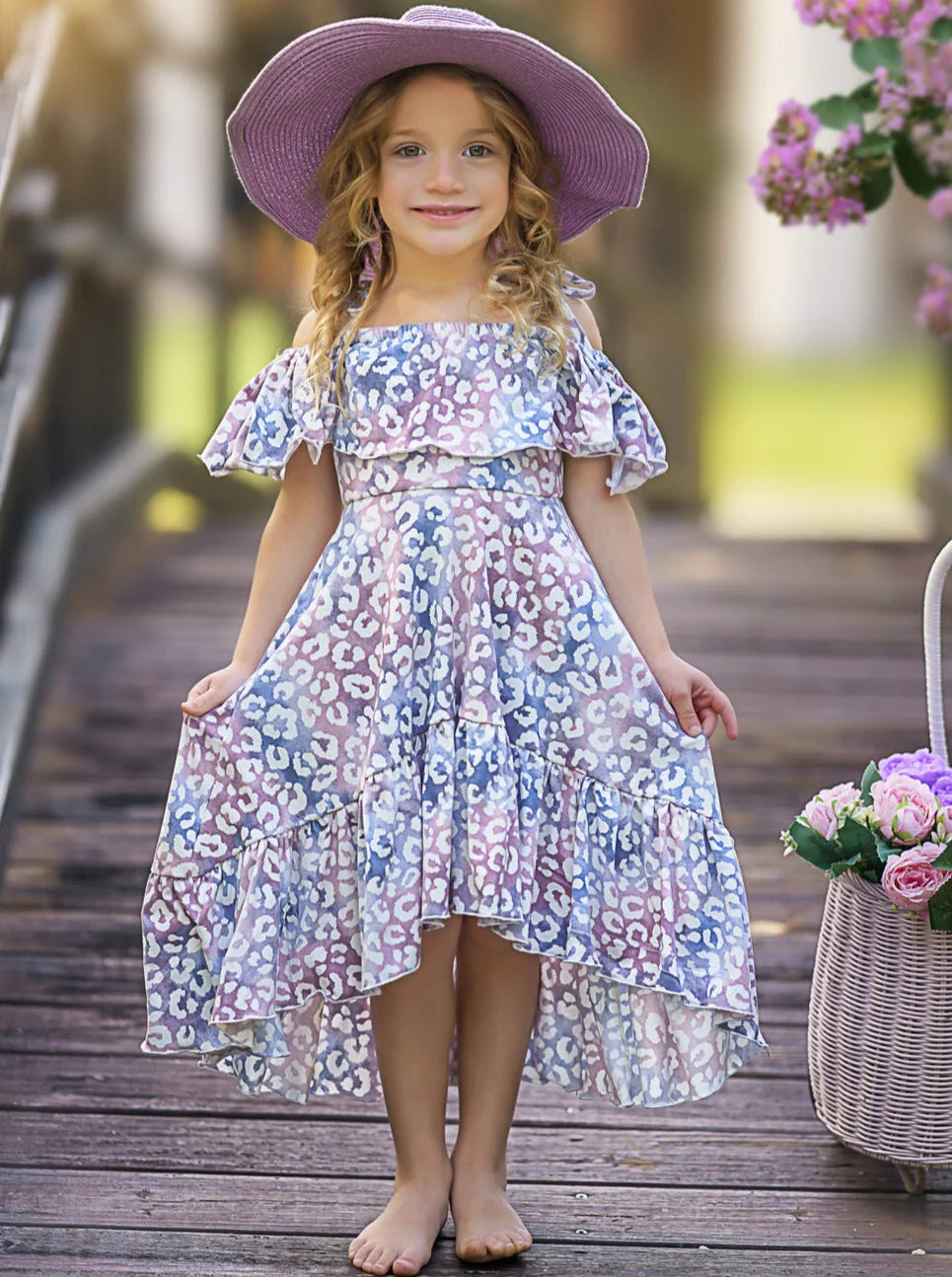 Whimsical Wilderness Cold Shoulder Maxi Sundress - Image 2
