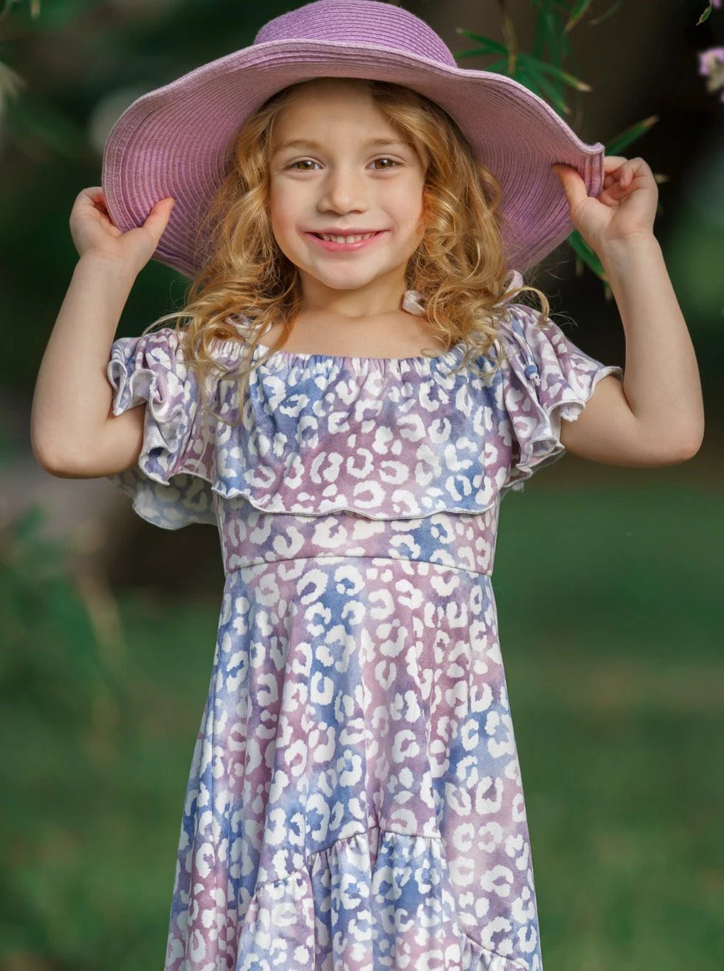 Whimsical Wilderness Cold Shoulder Maxi Sundress - Image 5