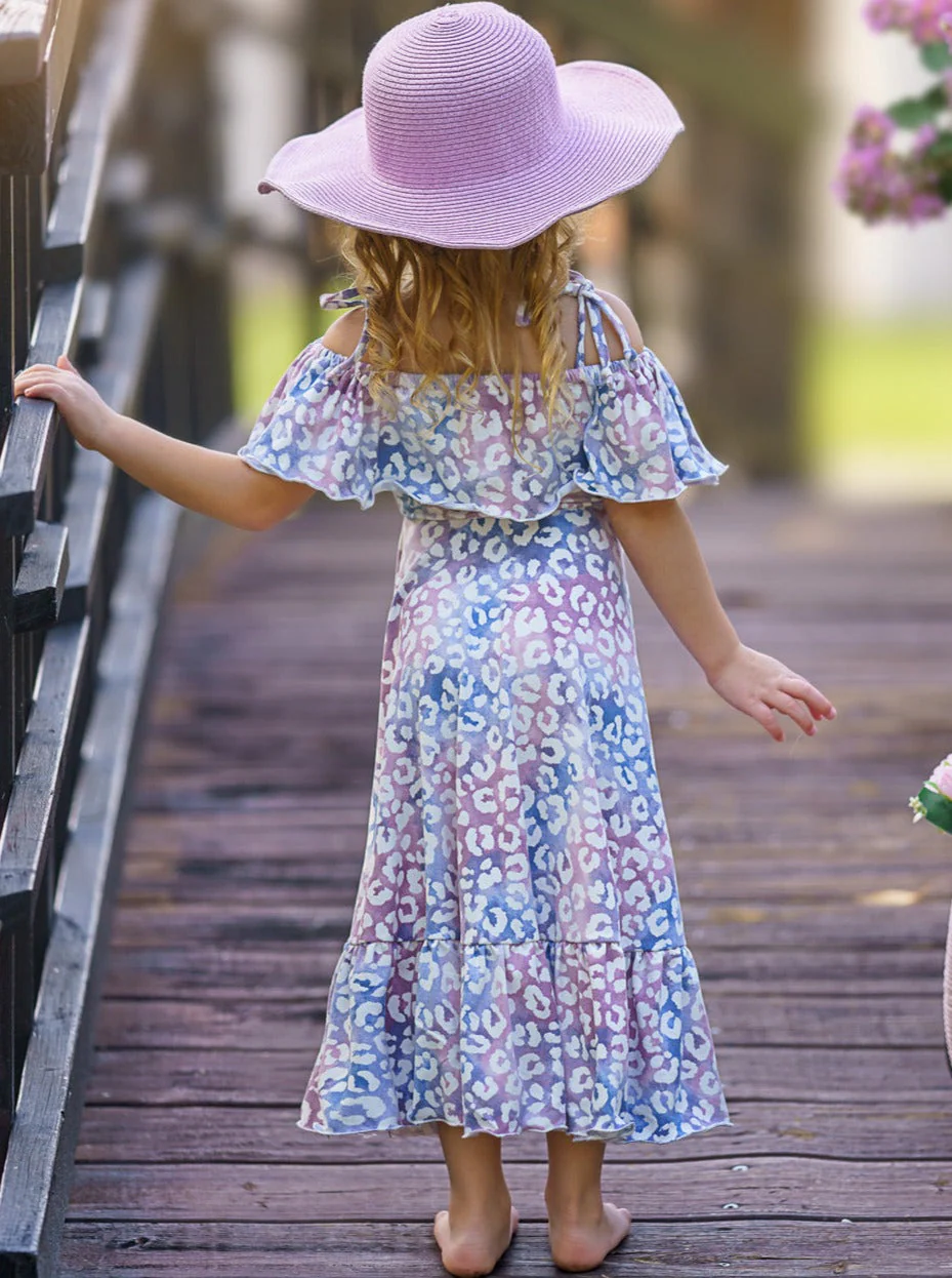 Whimsical Wilderness Cold Shoulder Maxi Sundress - Image 6