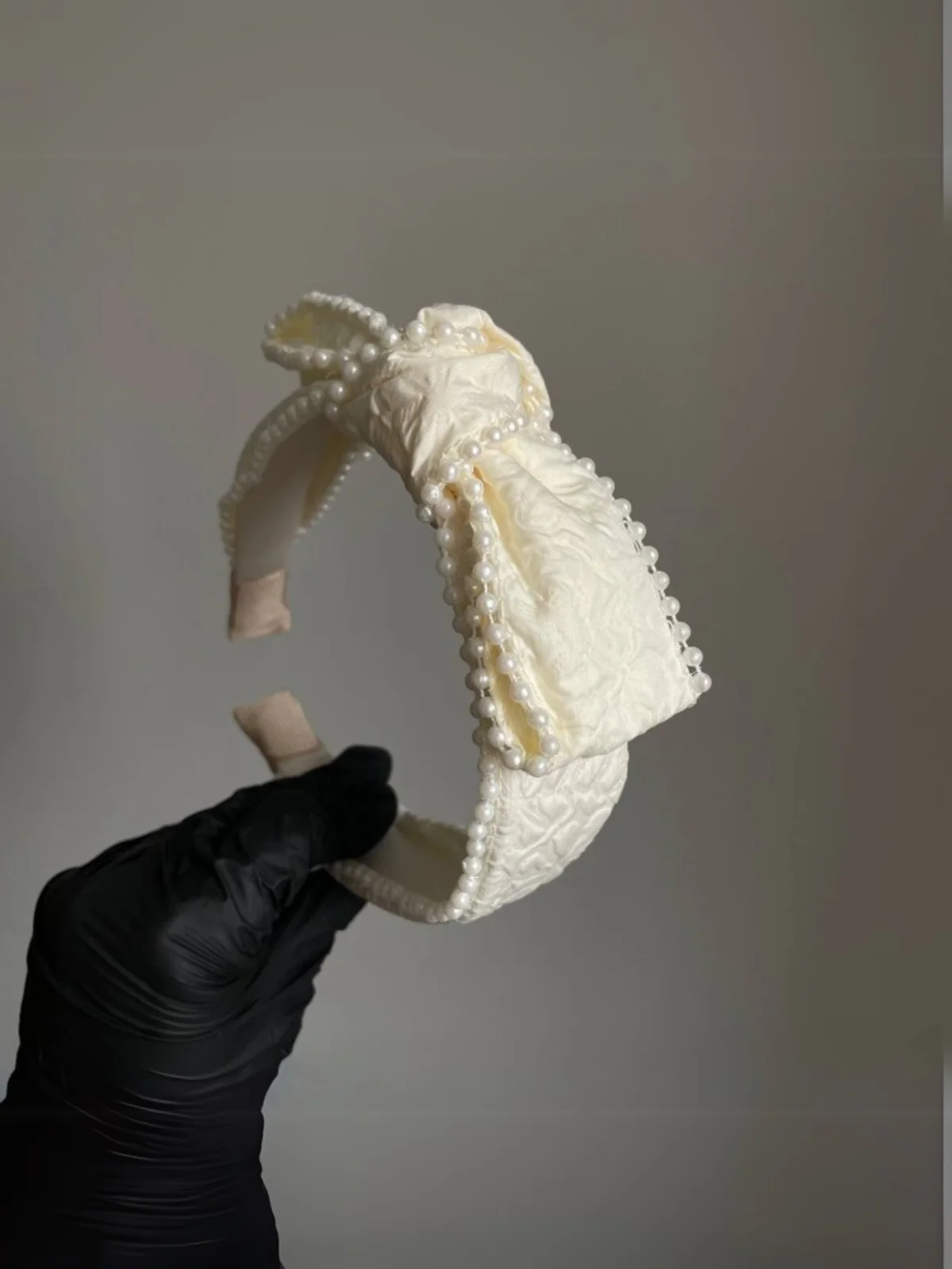 So Angelic Pearl-Embellished White Headband - Image 2