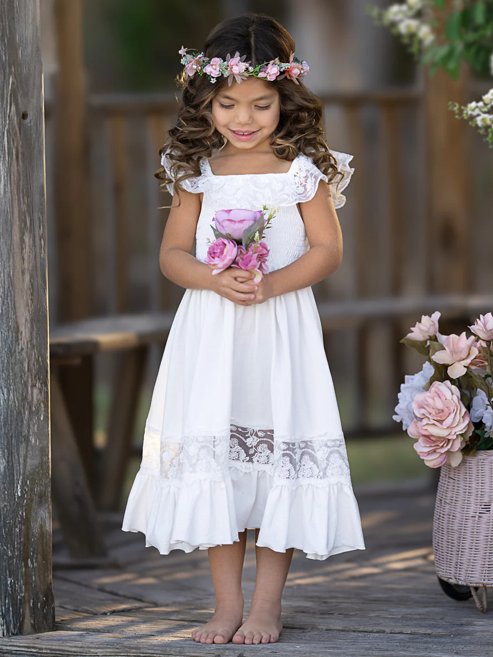 White Spring Chic Lace Maxi Dress - Image 5