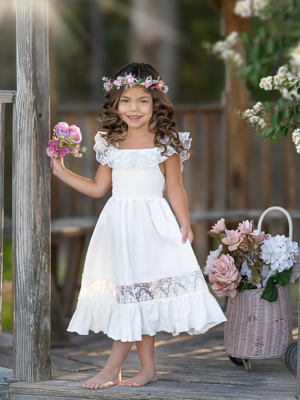 White Spring Chic Lace Maxi Dress - Image 6